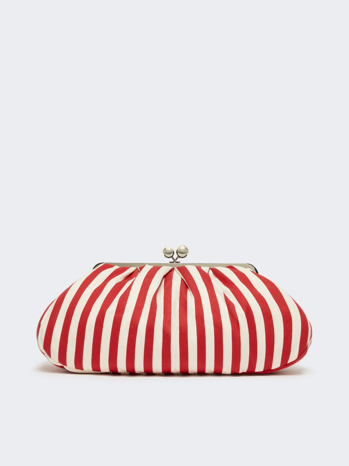 Large striped cotton Pasticcino bag - RED - Weekend - 3