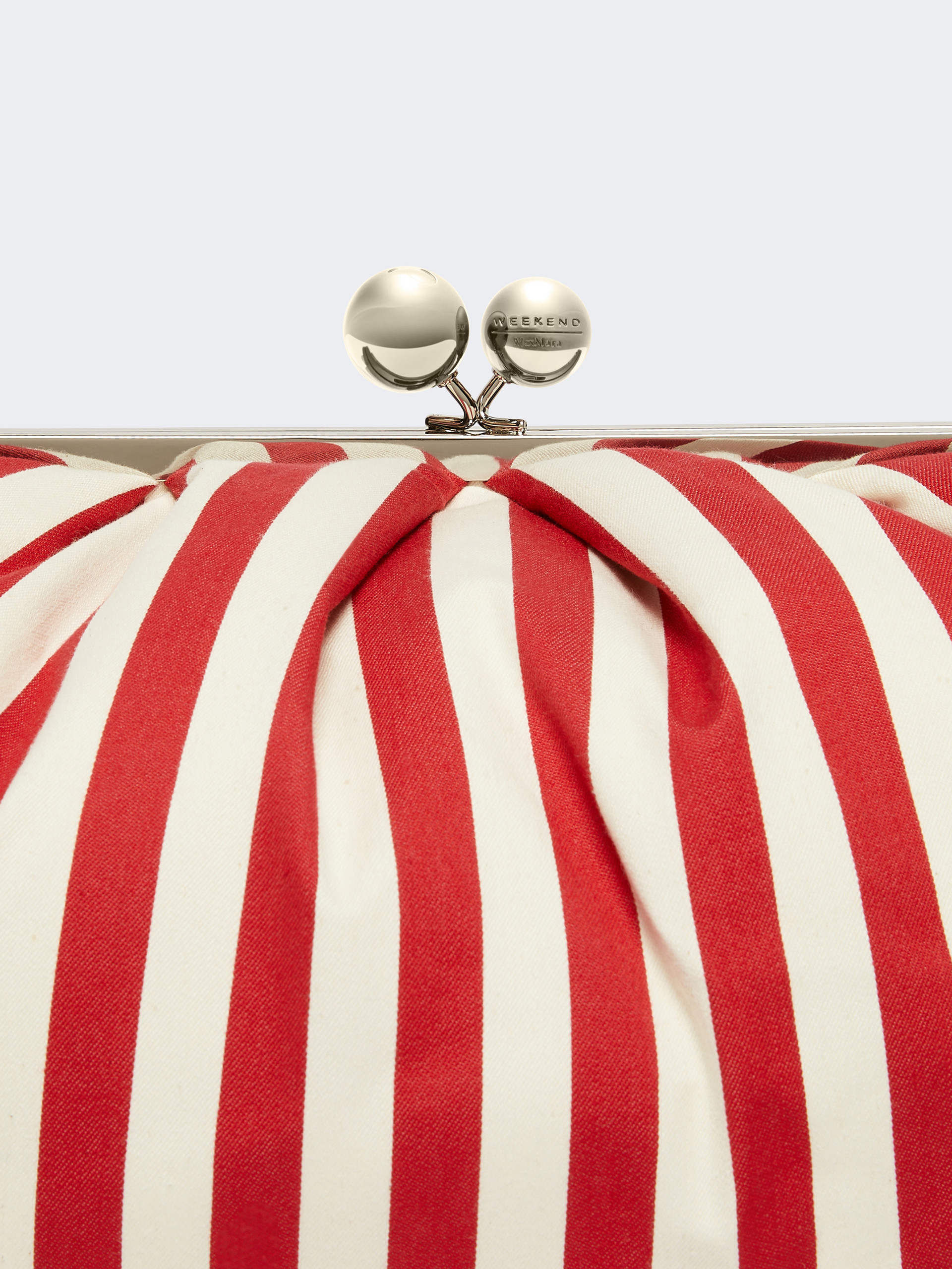 Large striped cotton Pasticcino bag - RED - Weekend Max Mara - 5