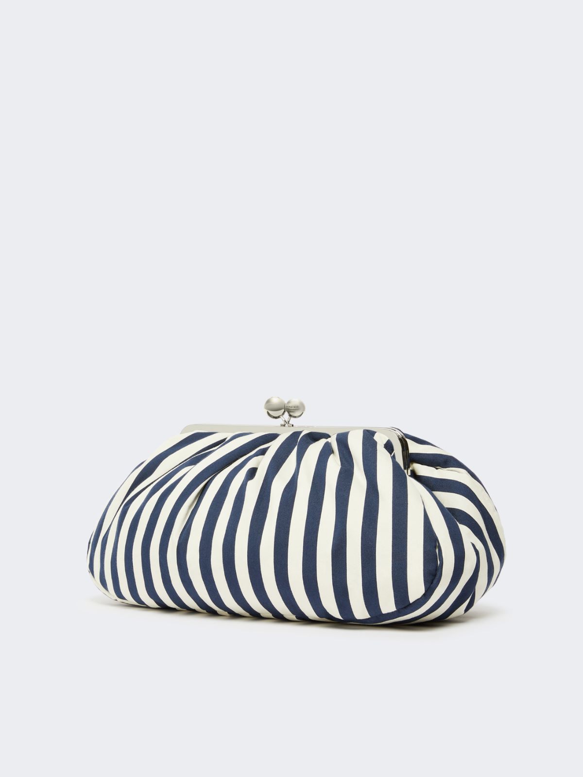 Large striped cotton Pasticcino bag - ULTRAMARINE - Weekend - 2