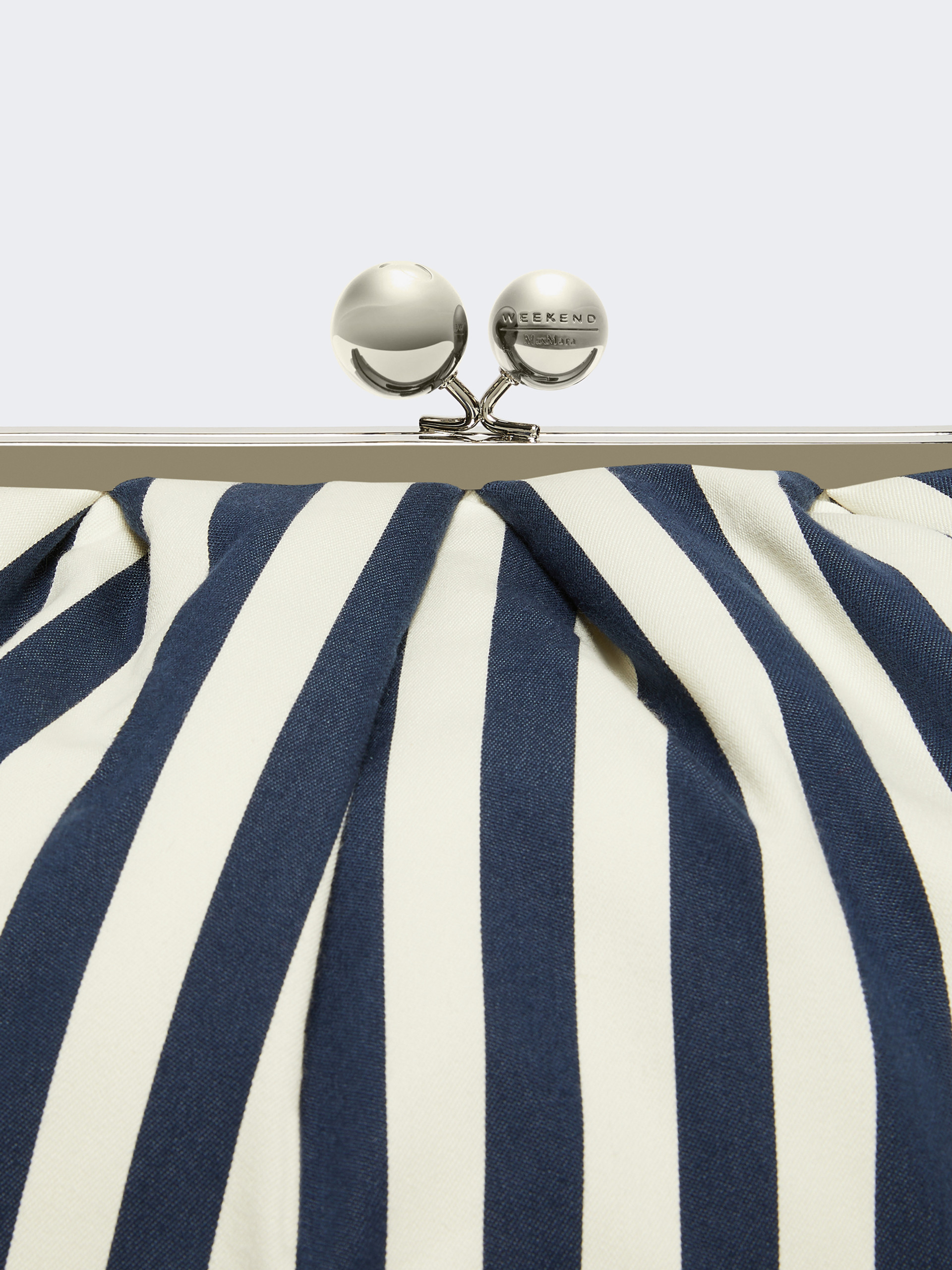Large striped cotton Pasticcino bag - ULTRAMARINE - Weekend Max Mara - 5