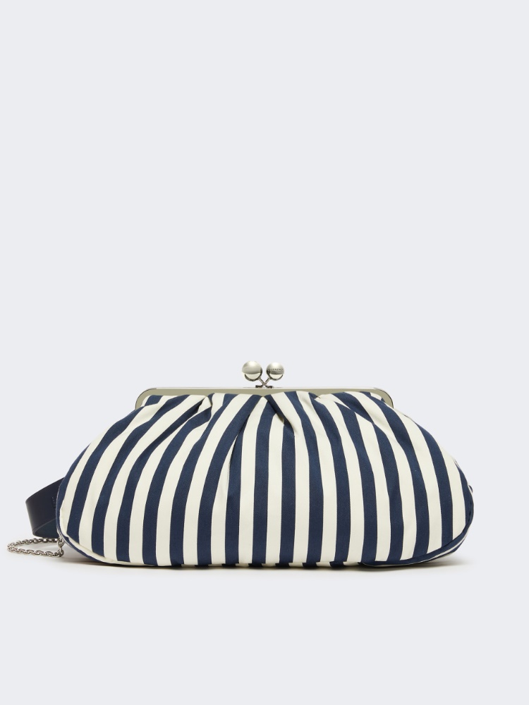 Large striped cotton Pasticcino bag - ULTRAMARINE - Weekend