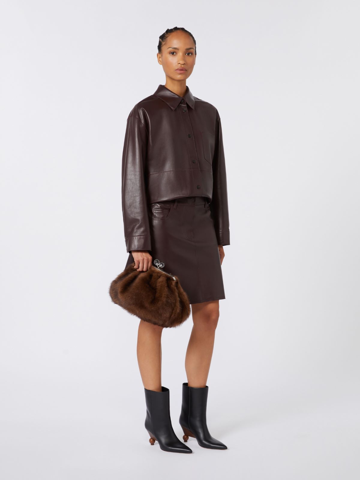 Medium sheepskin Pasticcino Bag - CARAMEL - Weekend - 7