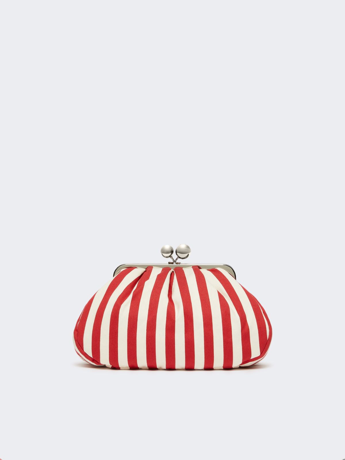 Medium striped cotton Pasticcino bag - RED - Weekend - 3