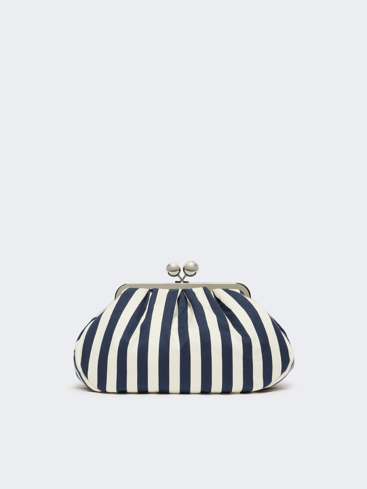 Medium striped cotton Pasticcino bag - CORNFLOWER BLUE - Weekend - 3