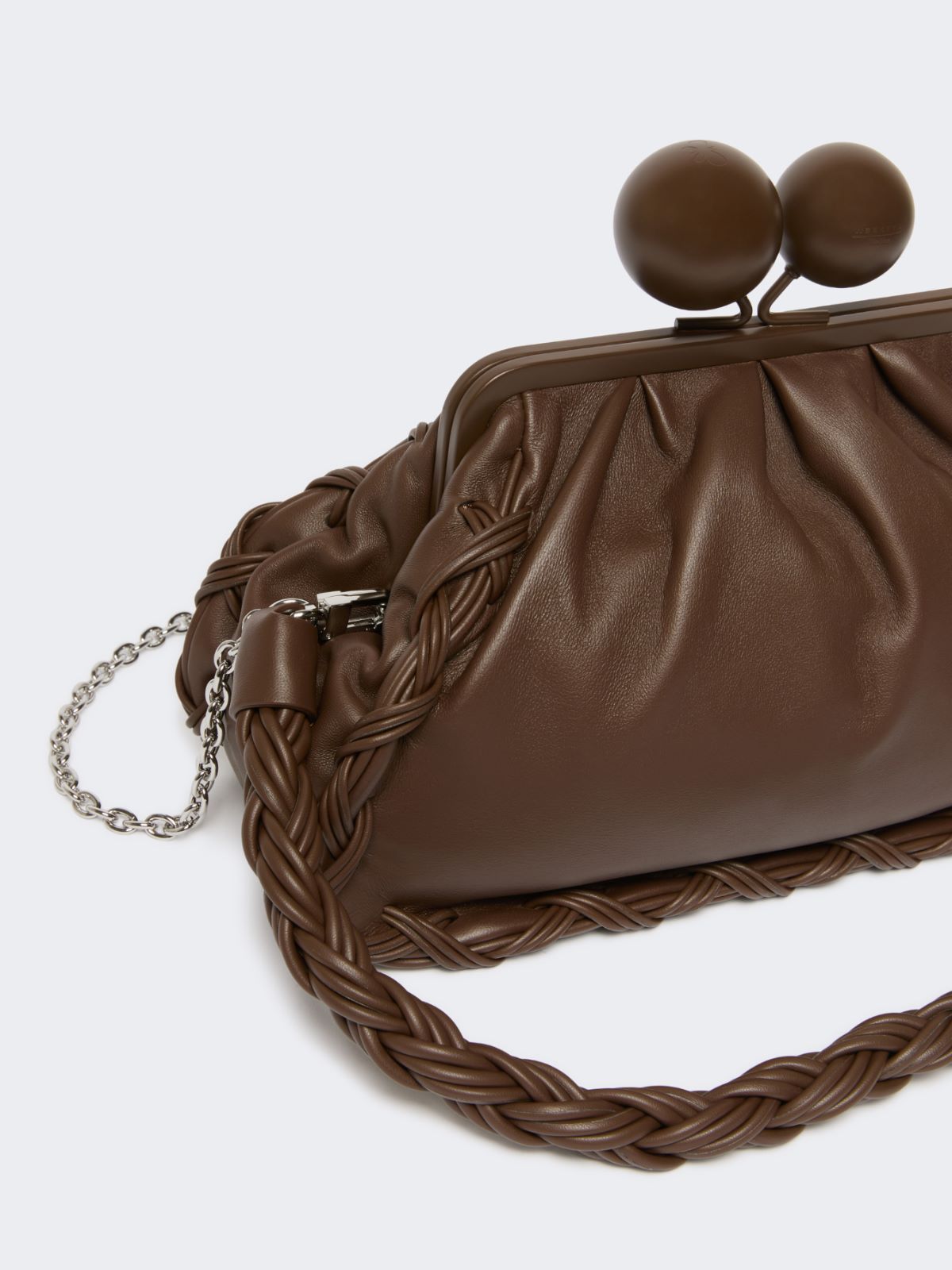 Medium Nappa leather Pasticcino Bag - BROWN - Weekend - 4
