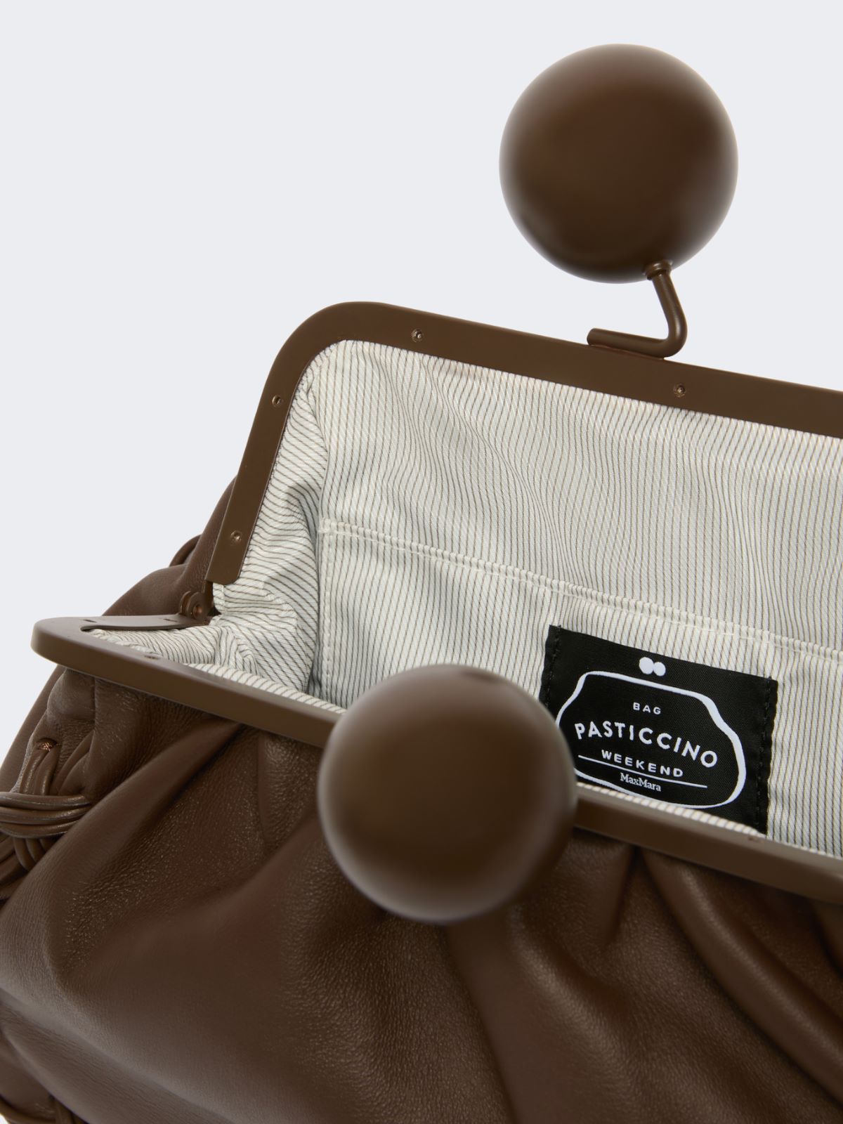 Medium Nappa leather Pasticcino Bag - BROWN - Weekend - 6