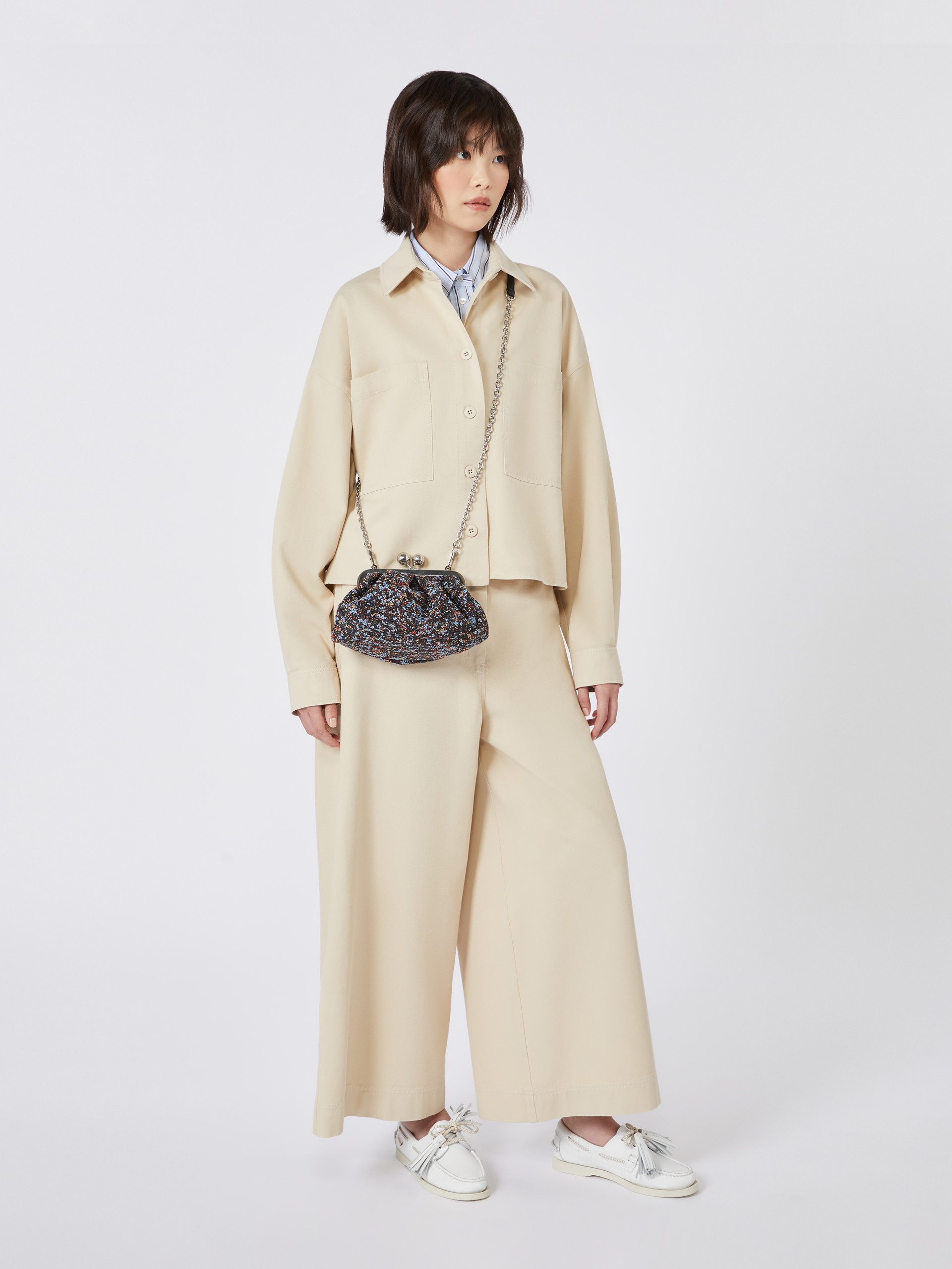 Small wool bouclé Pasticcino Bag, avio | Weekend Max Mara