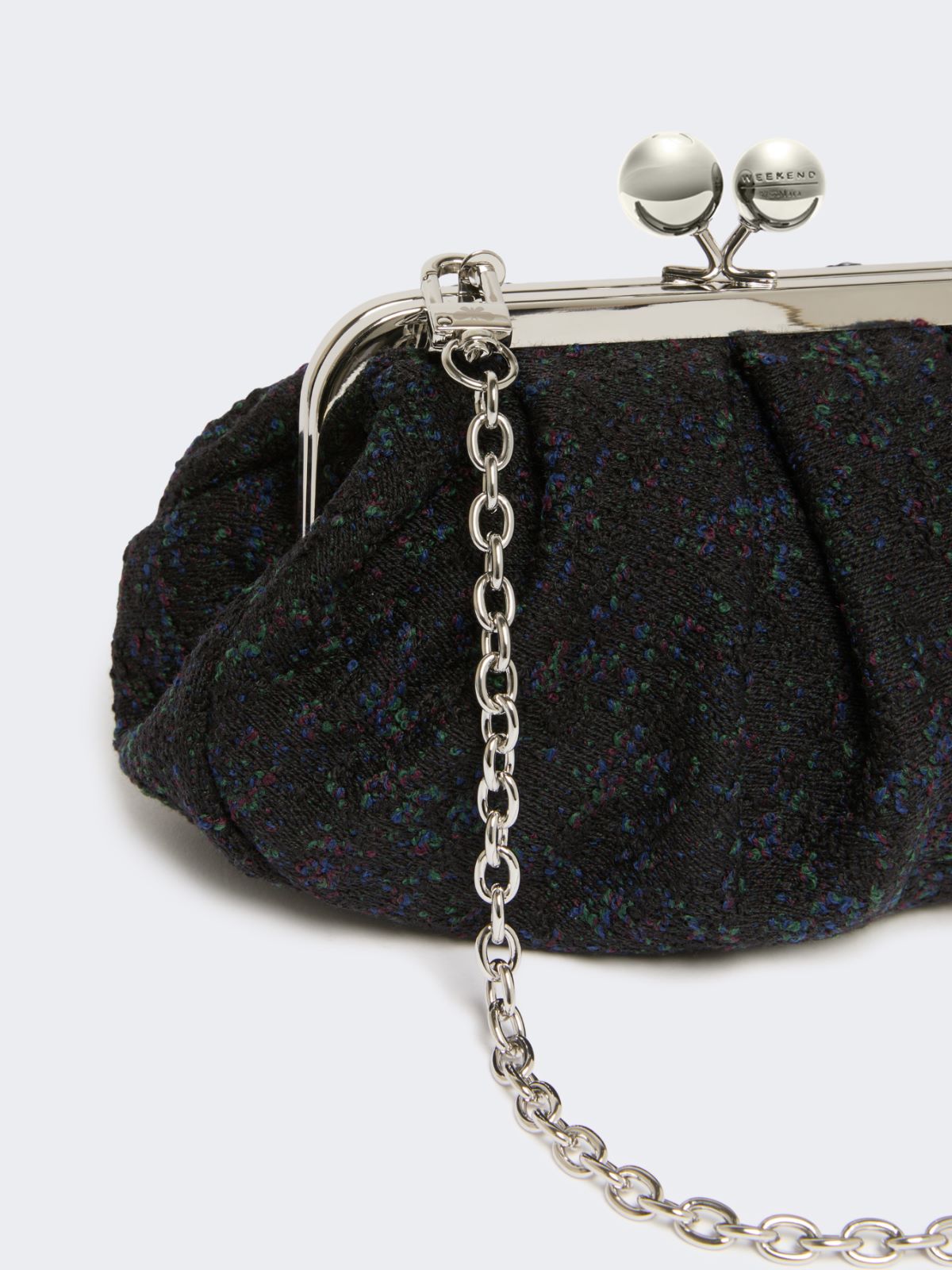 Small wool bouclé Pasticcino Bag - BLACK - Weekend - 4