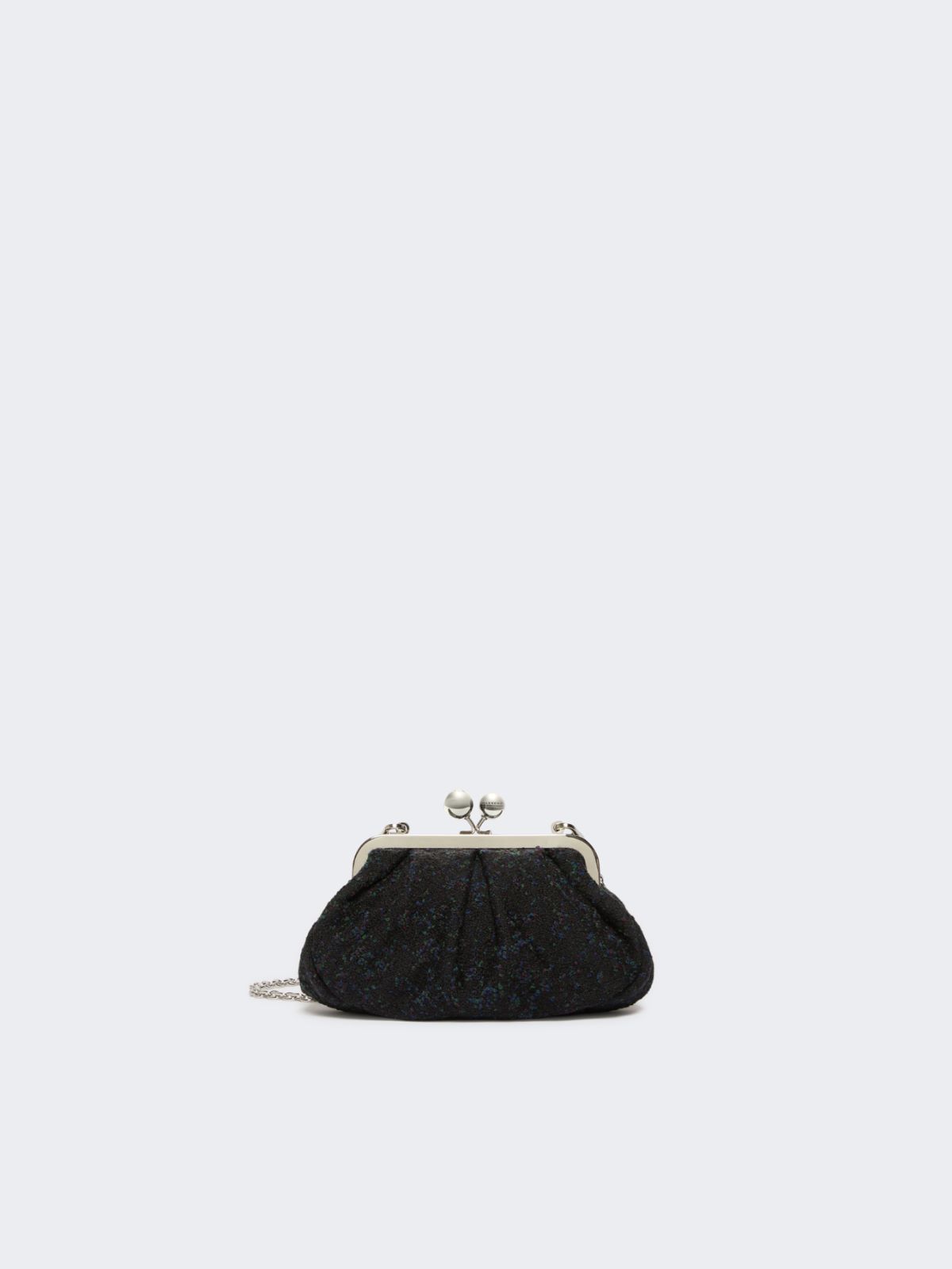 Small wool bouclé Pasticcino Bag - BLACK - Weekend