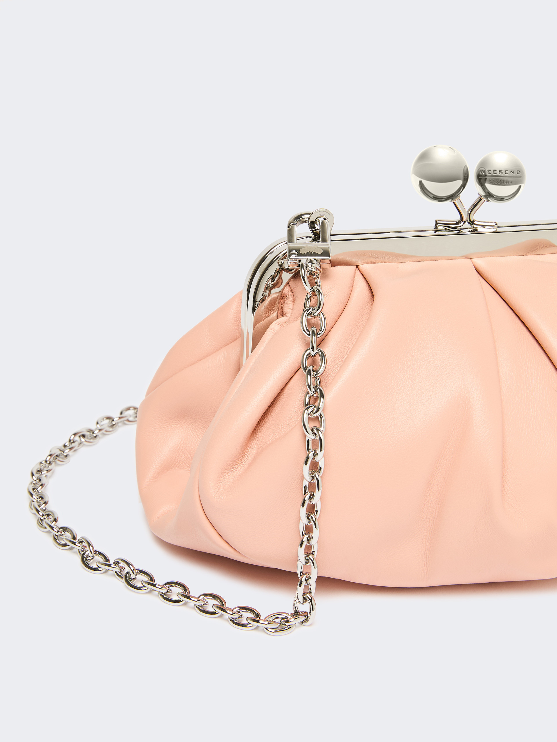 ★新品未使用★MaxMara ピンクベージュ クラッチバッグ　定価¥48,400 Small sheepskin Pasticcino Bag, antique rose | Weekend Max Mara