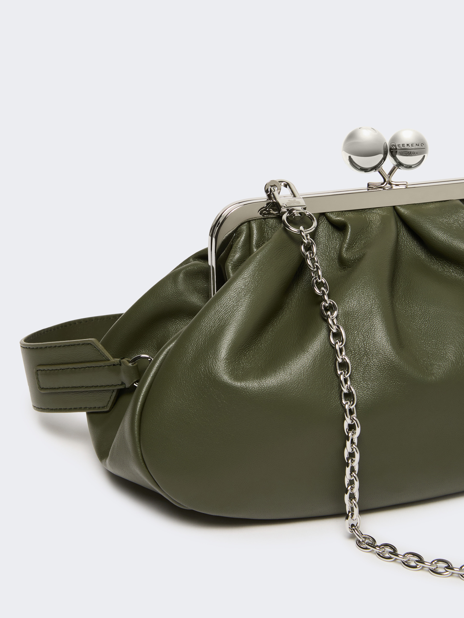 Medium sheepskin Pasticcino Bag - DARK GREEN - Weekend Max Mara - 4