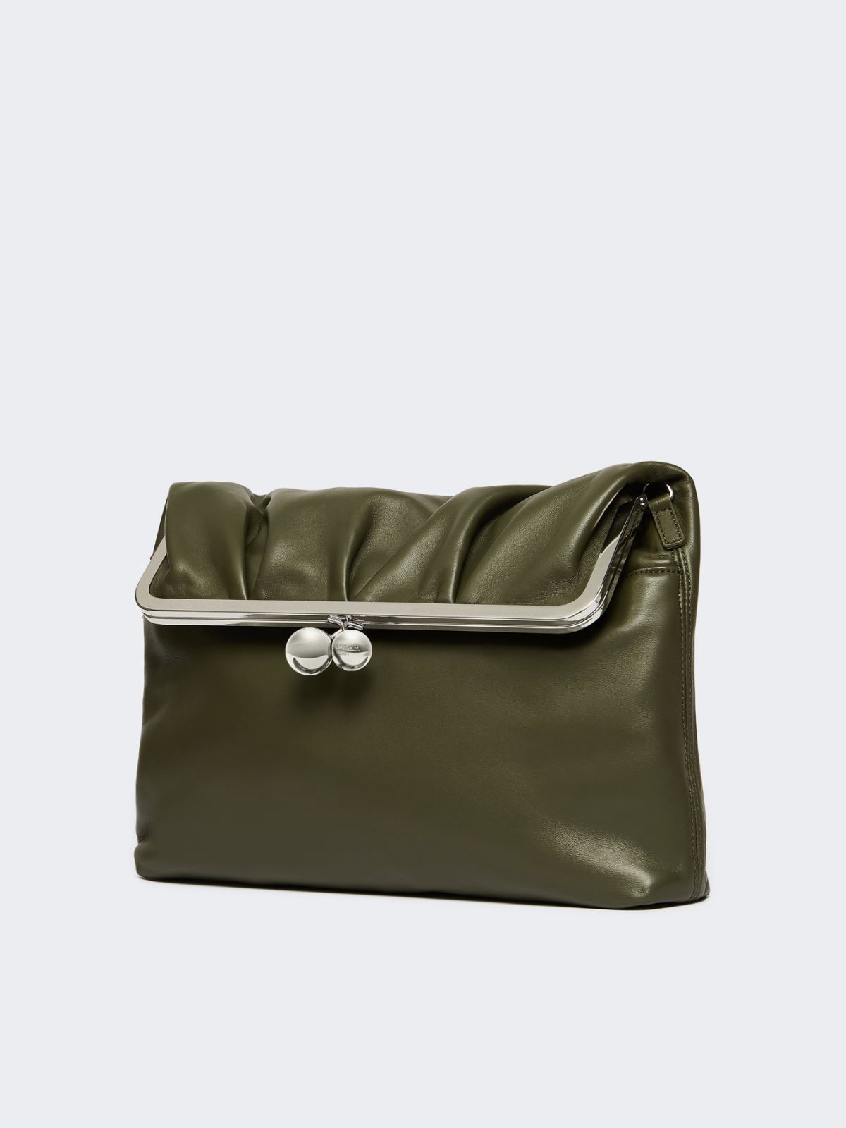 Shiny Nappa leather envelope Pasticcino Bag - DARK GREEN - Weekend - 2