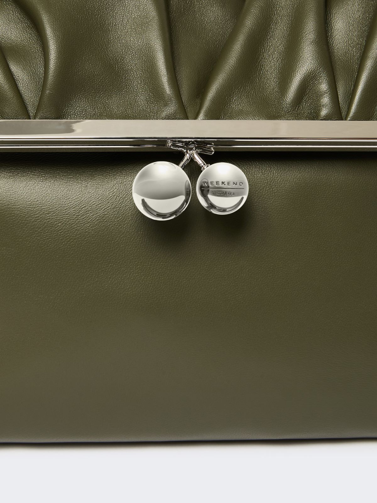 Shiny Nappa leather envelope Pasticcino Bag - DARK GREEN - Weekend - 5