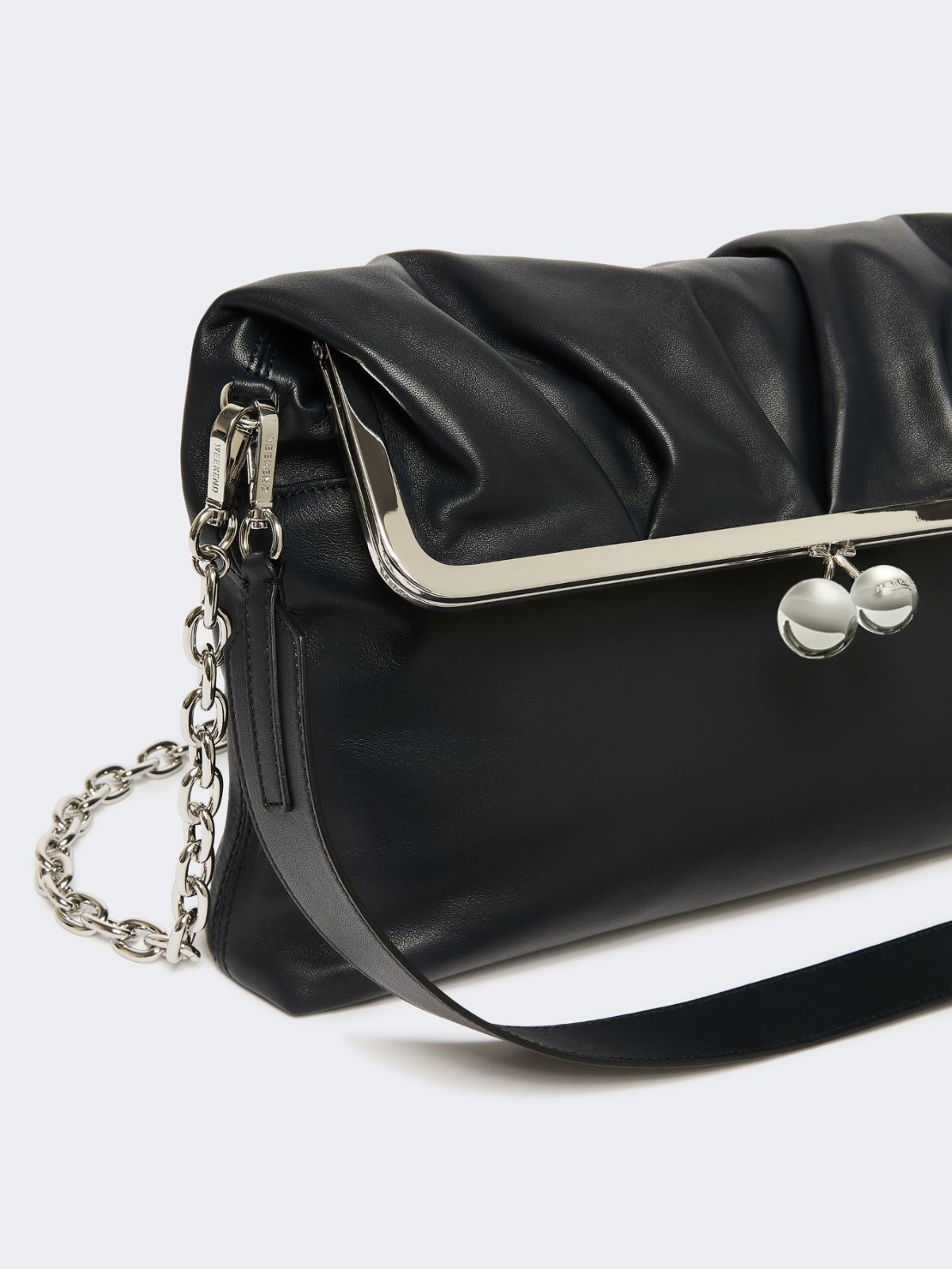 Shiny Nappa leather envelope Pasticcino Bag - ULTRAMARINE - Weekend - 4