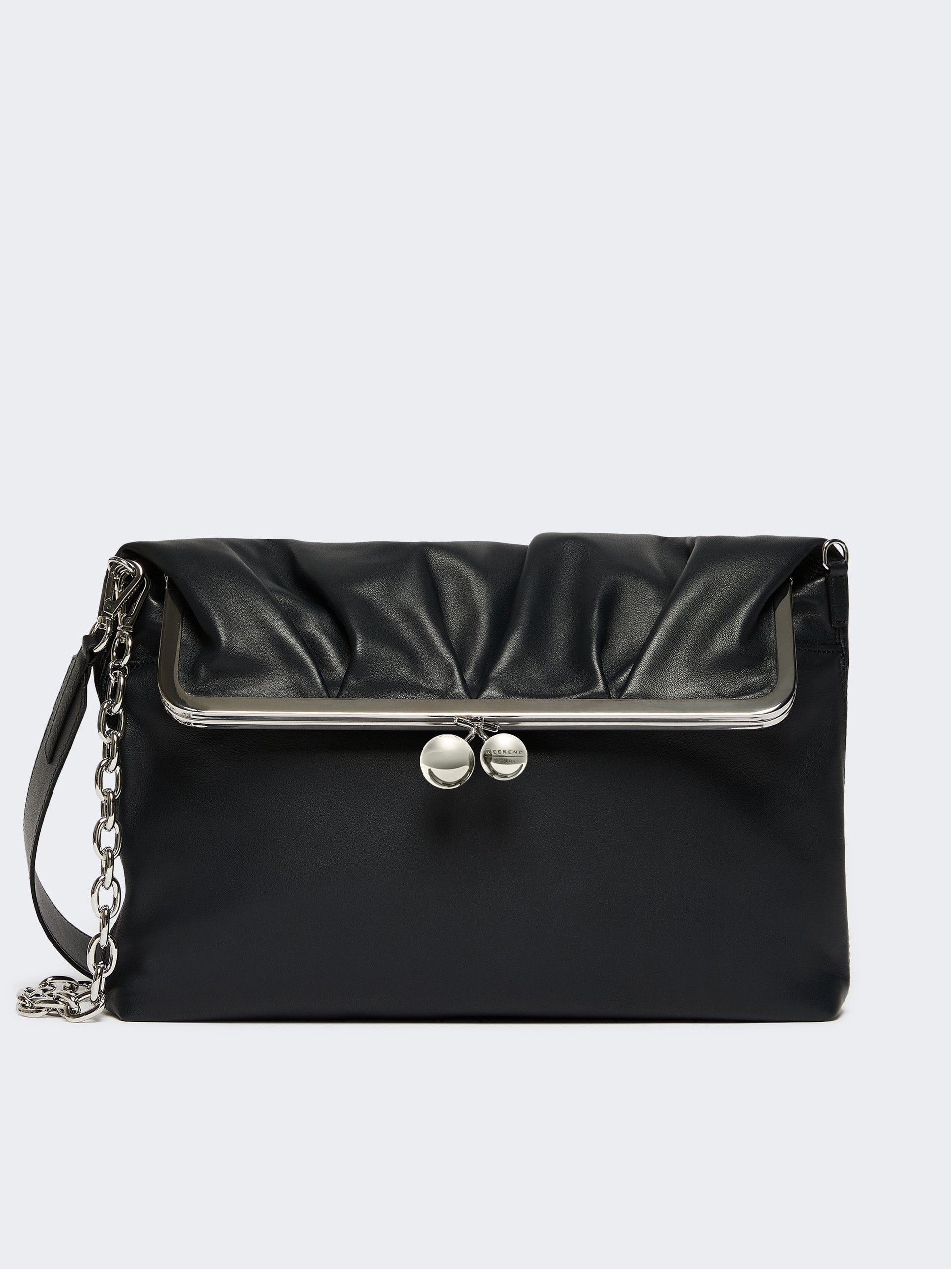 Shiny Nappa leather envelope Pasticcino Bag, ultramarine | Weekend