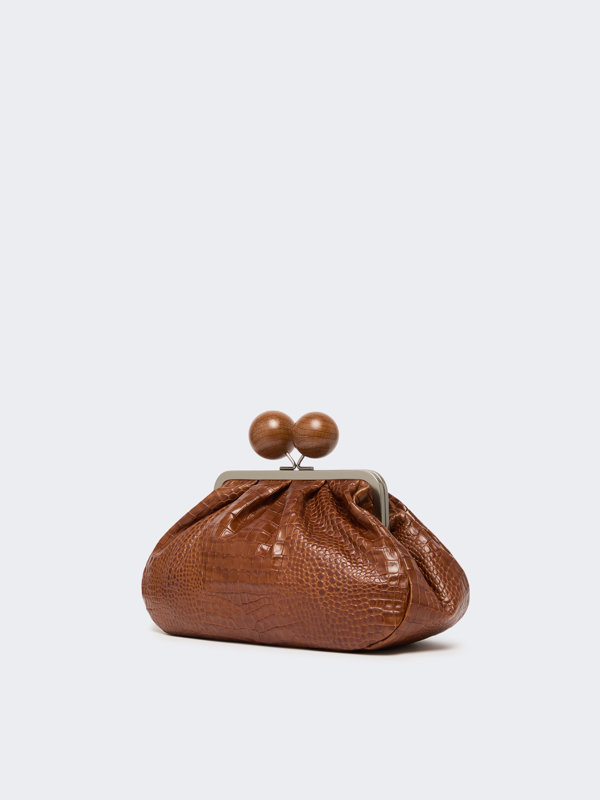 Medium crocodile-print leather Pasticcino Bag - RED BROWN - Weekend Max Mara - 2