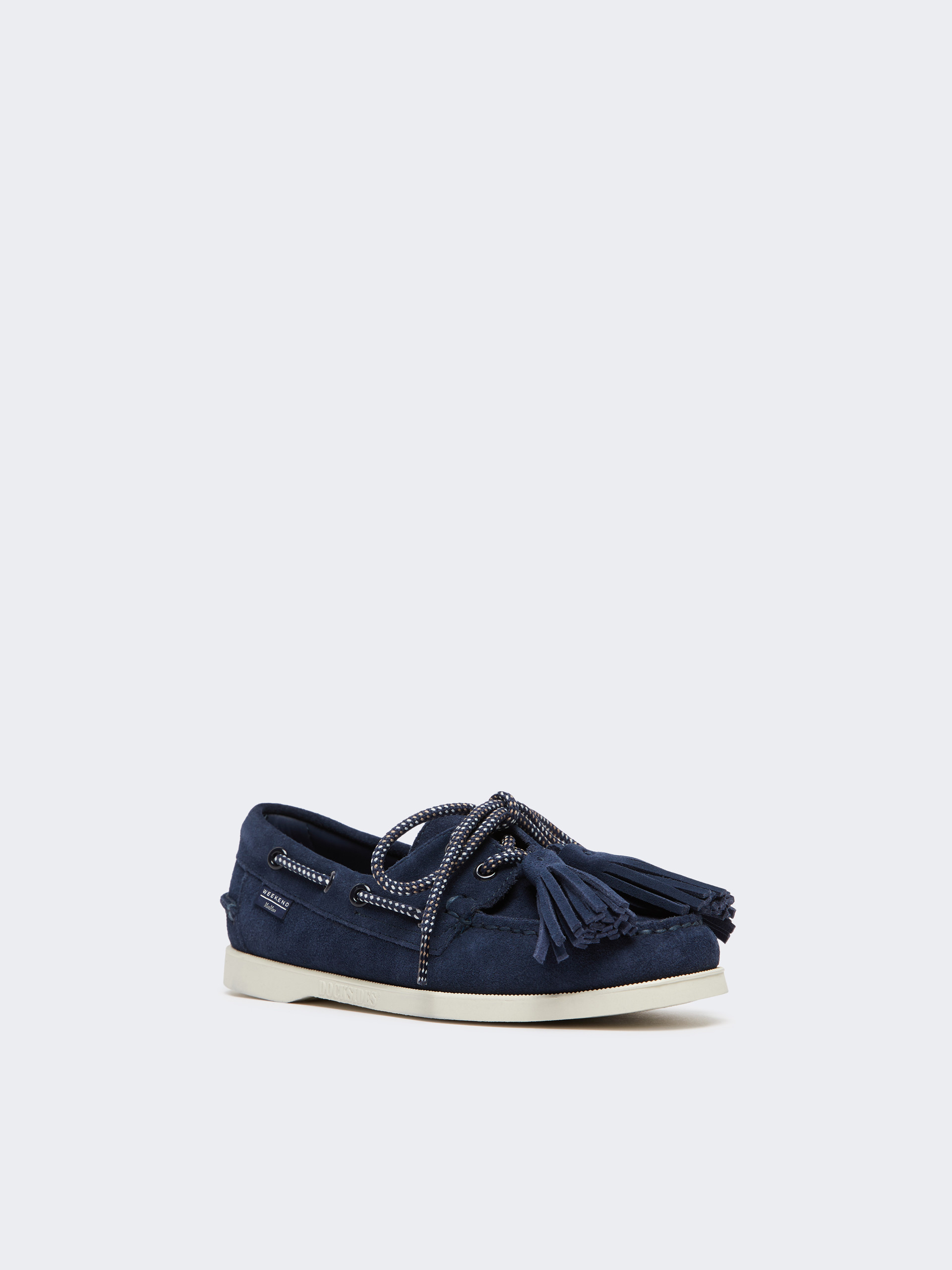 Split leather boat moccasins - CORNFLOWER BLUE - Weekend Max Mara - 2