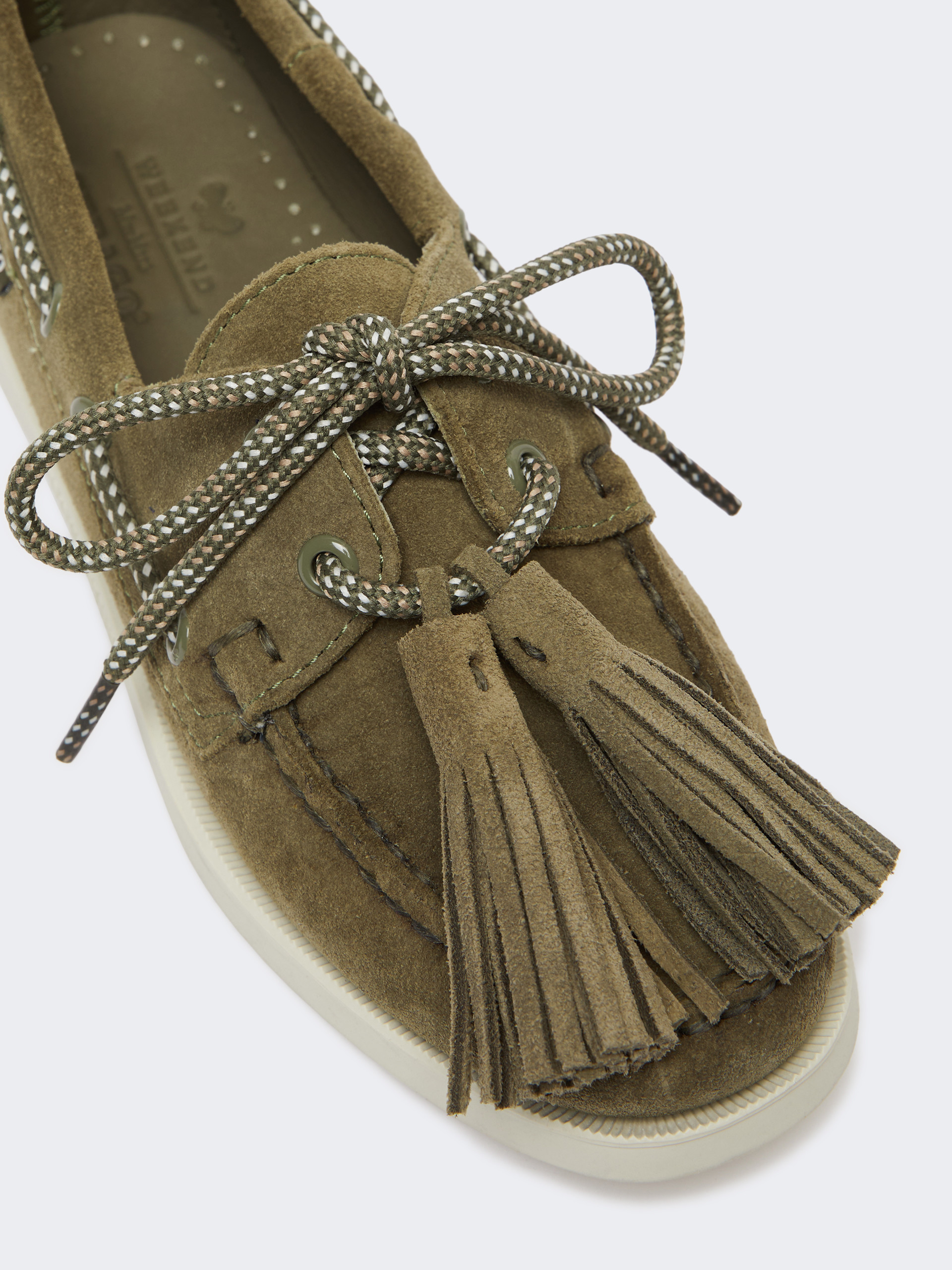 Split leather boat moccasins - KAKI - Weekend Max Mara - 4