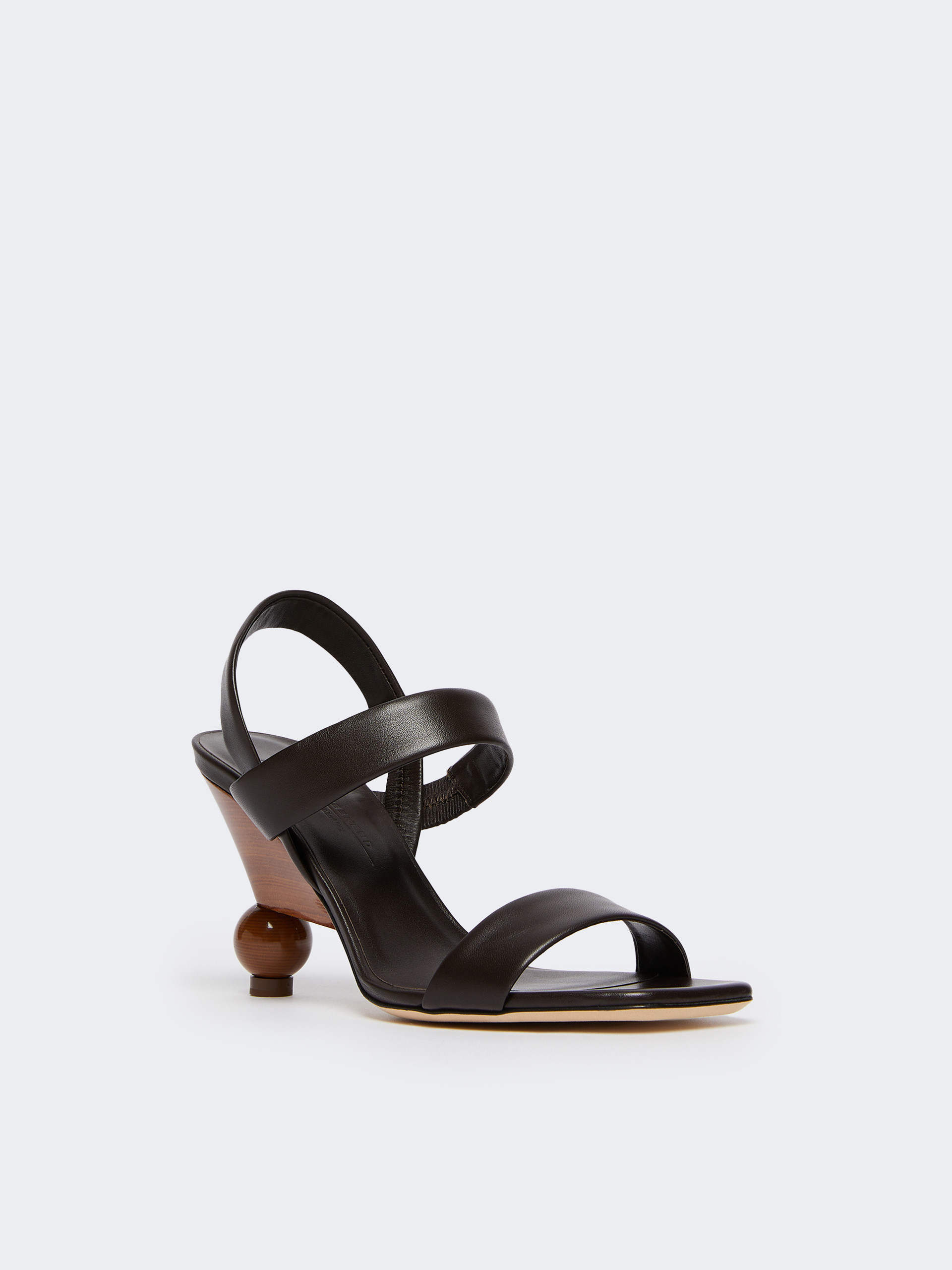 Leather slingback sandals - DARK BROWN - Weekend Max Mara - 2