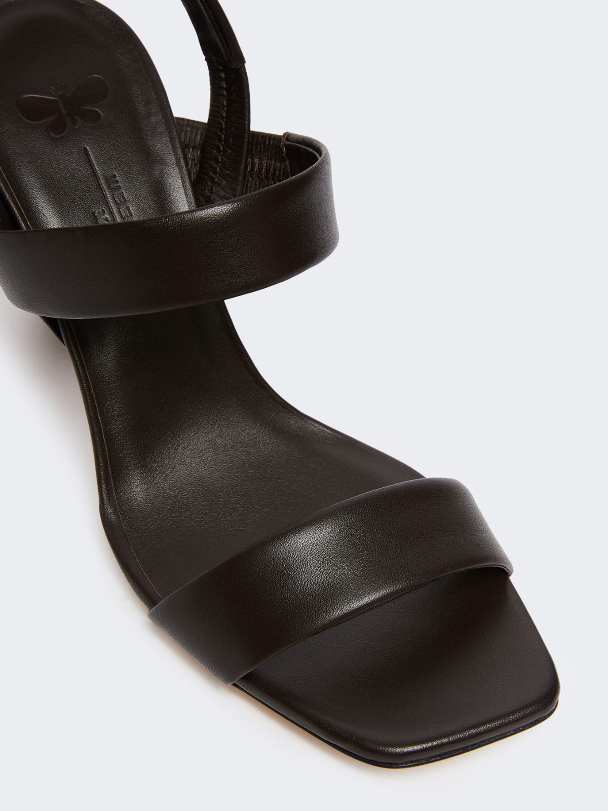 Leather slingback sandals - DARK BROWN - Weekend - 4