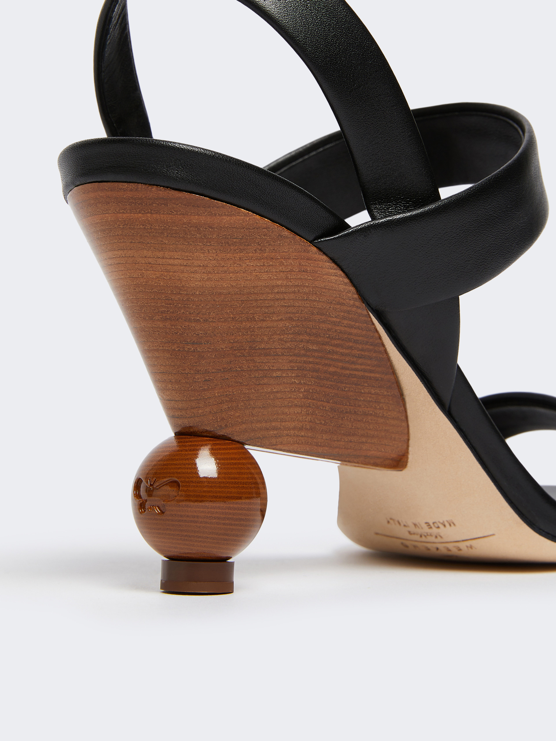 Leather slingback sandals - BLACK - Weekend Max Mara - 5