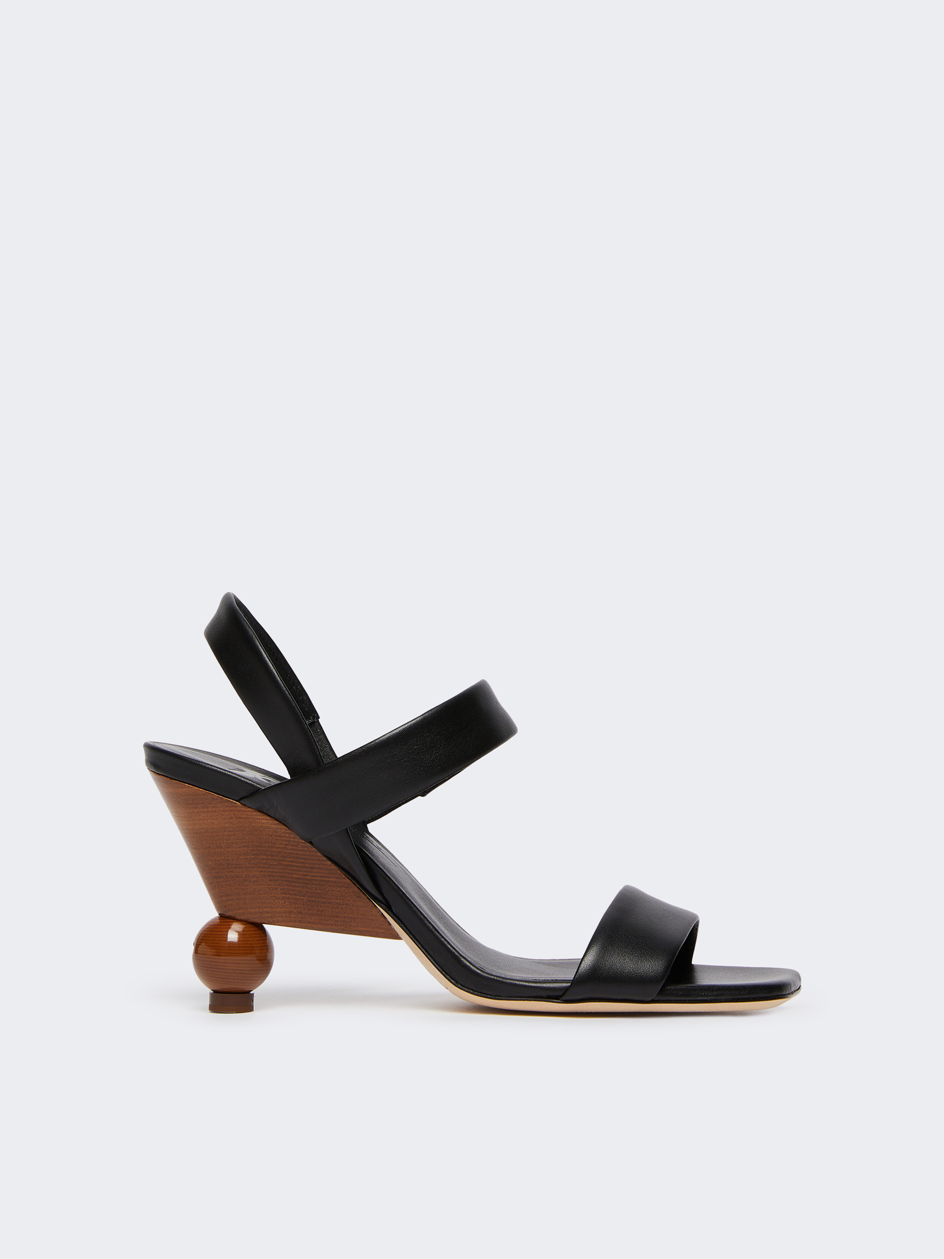 Leather slingback sandals - BLACK - Weekend Max Mara