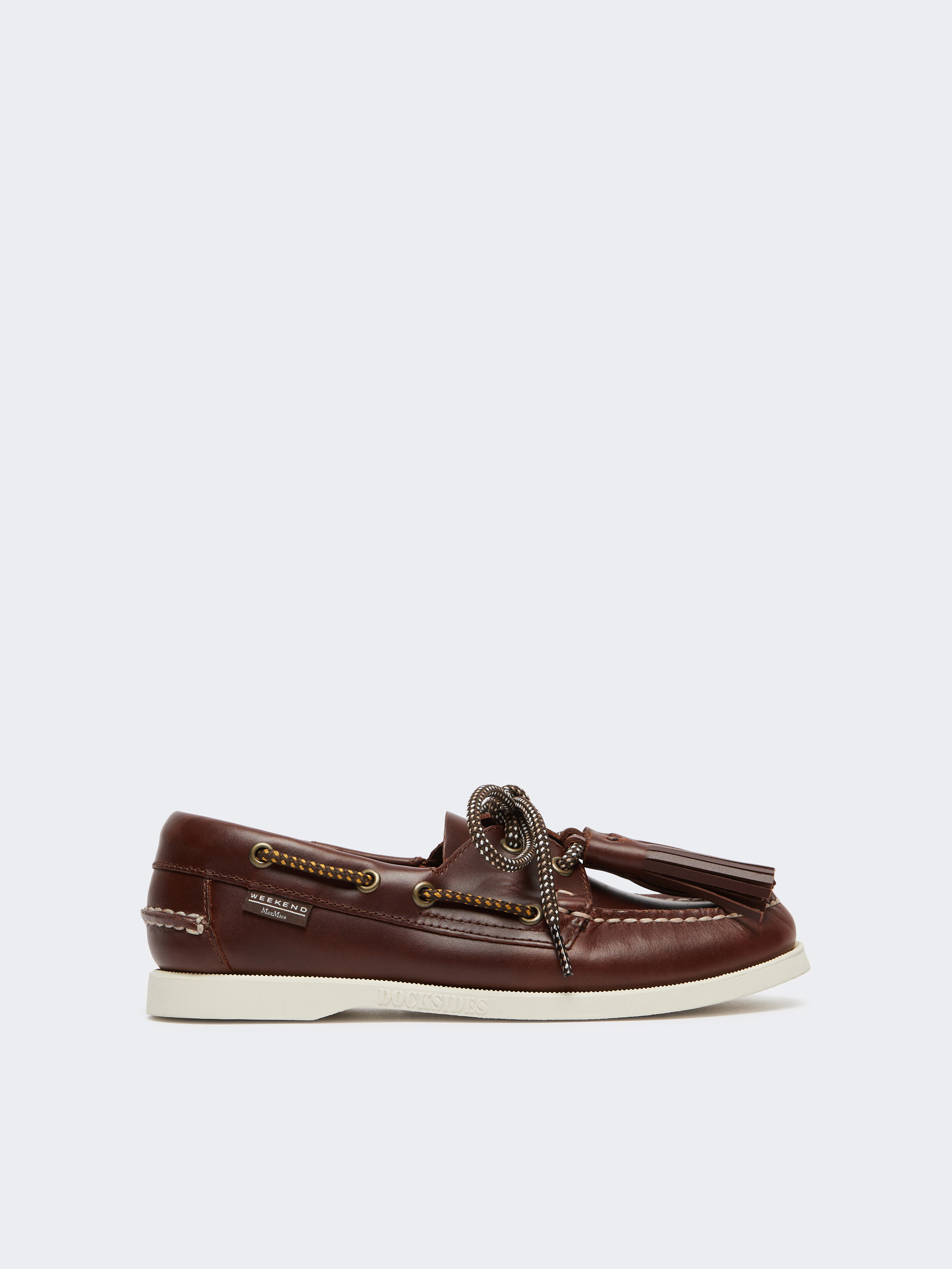Leather boat moccasins - BROWN - Weekend Max Mara