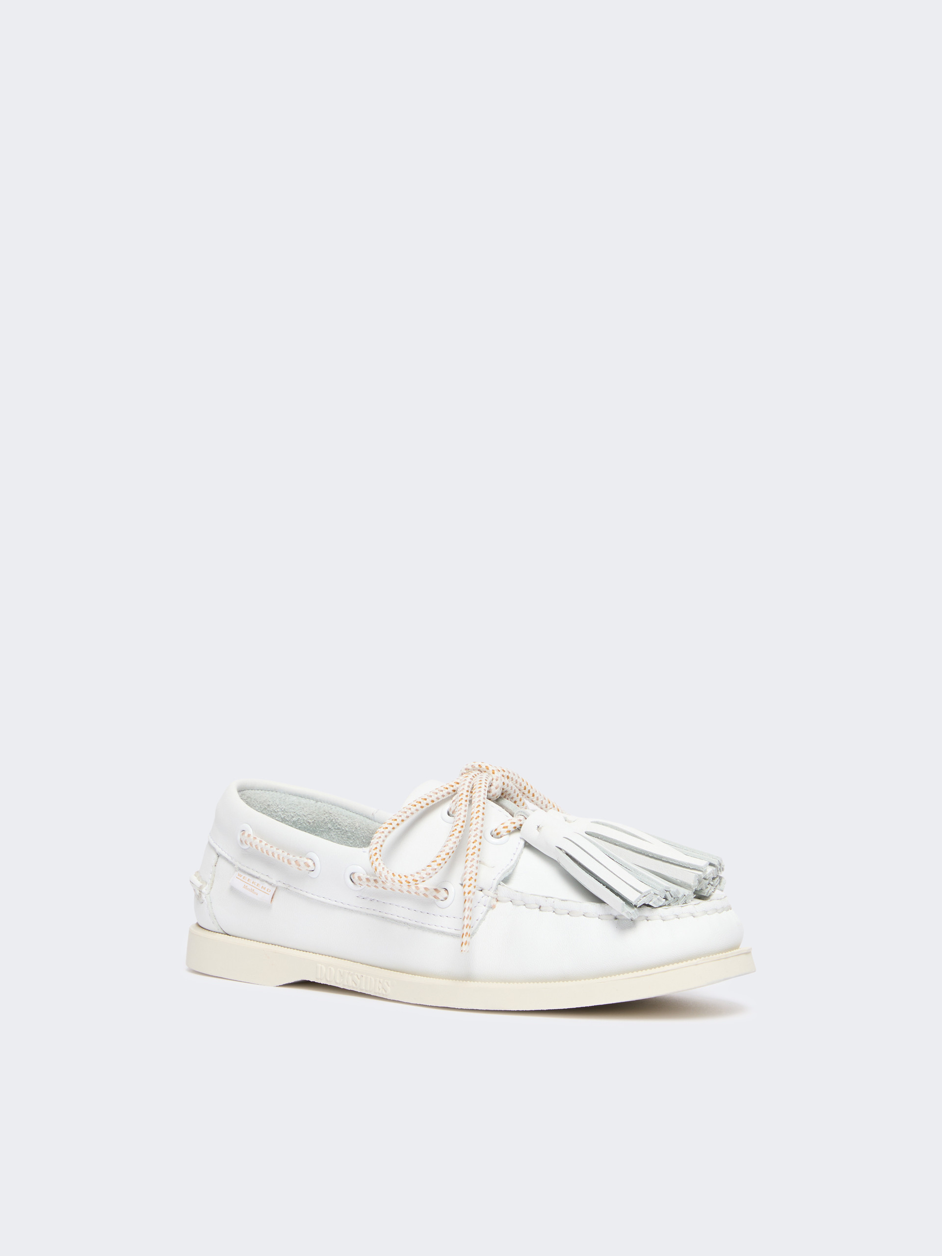 Leather boat moccasins - WHITE - Weekend Max Mara - 2