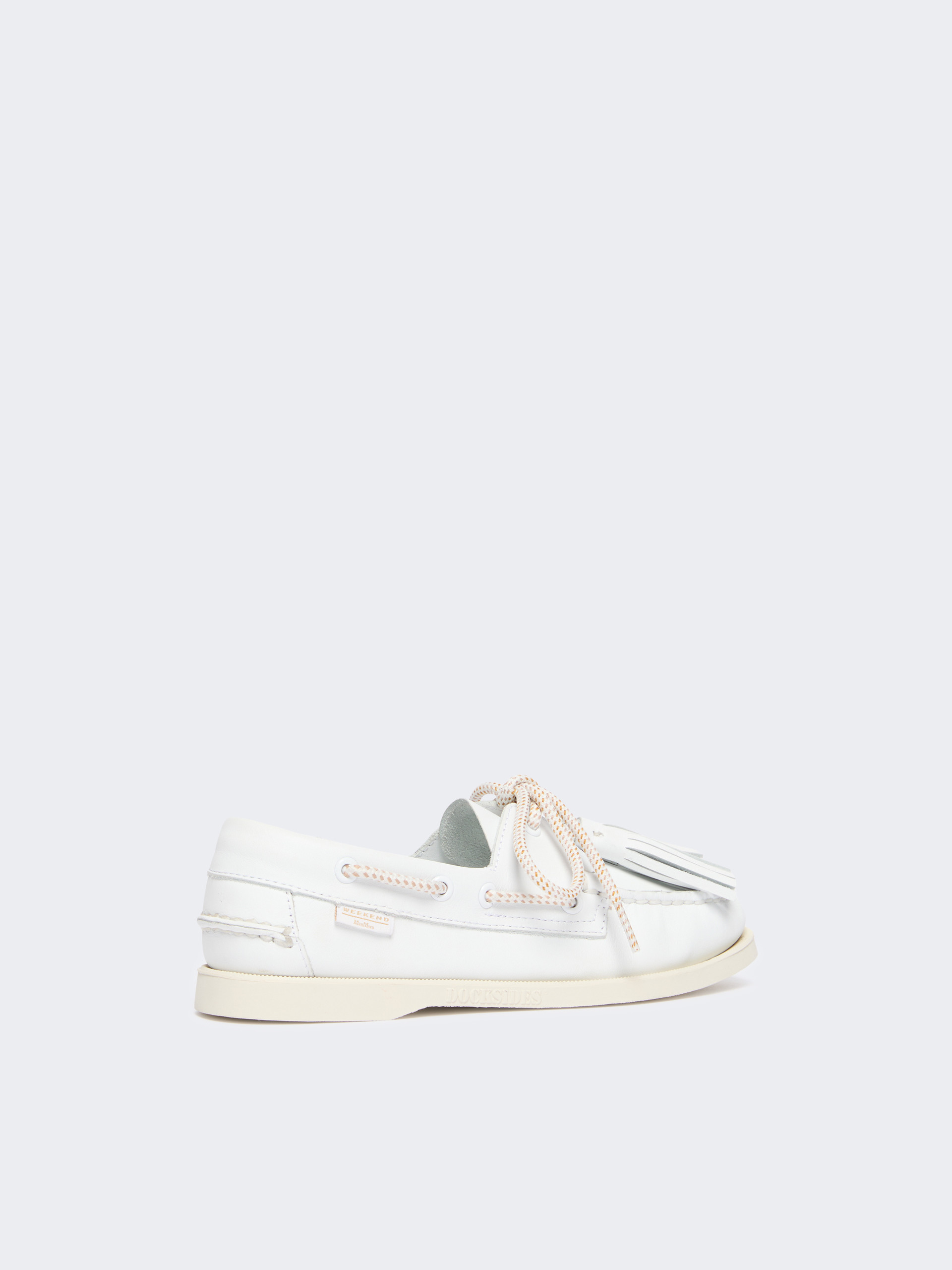 Leather boat moccasins - WHITE - Weekend Max Mara - 3