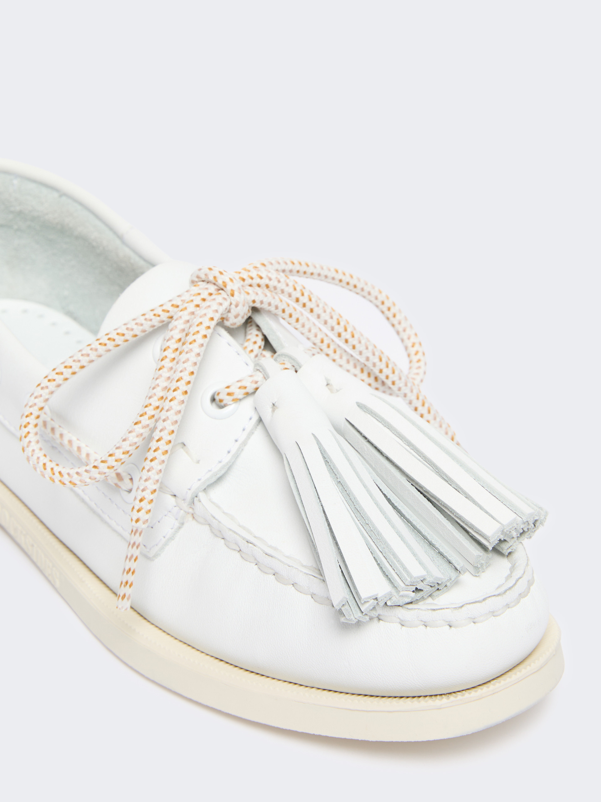 Leather boat moccasins - WHITE - Weekend Max Mara - 4