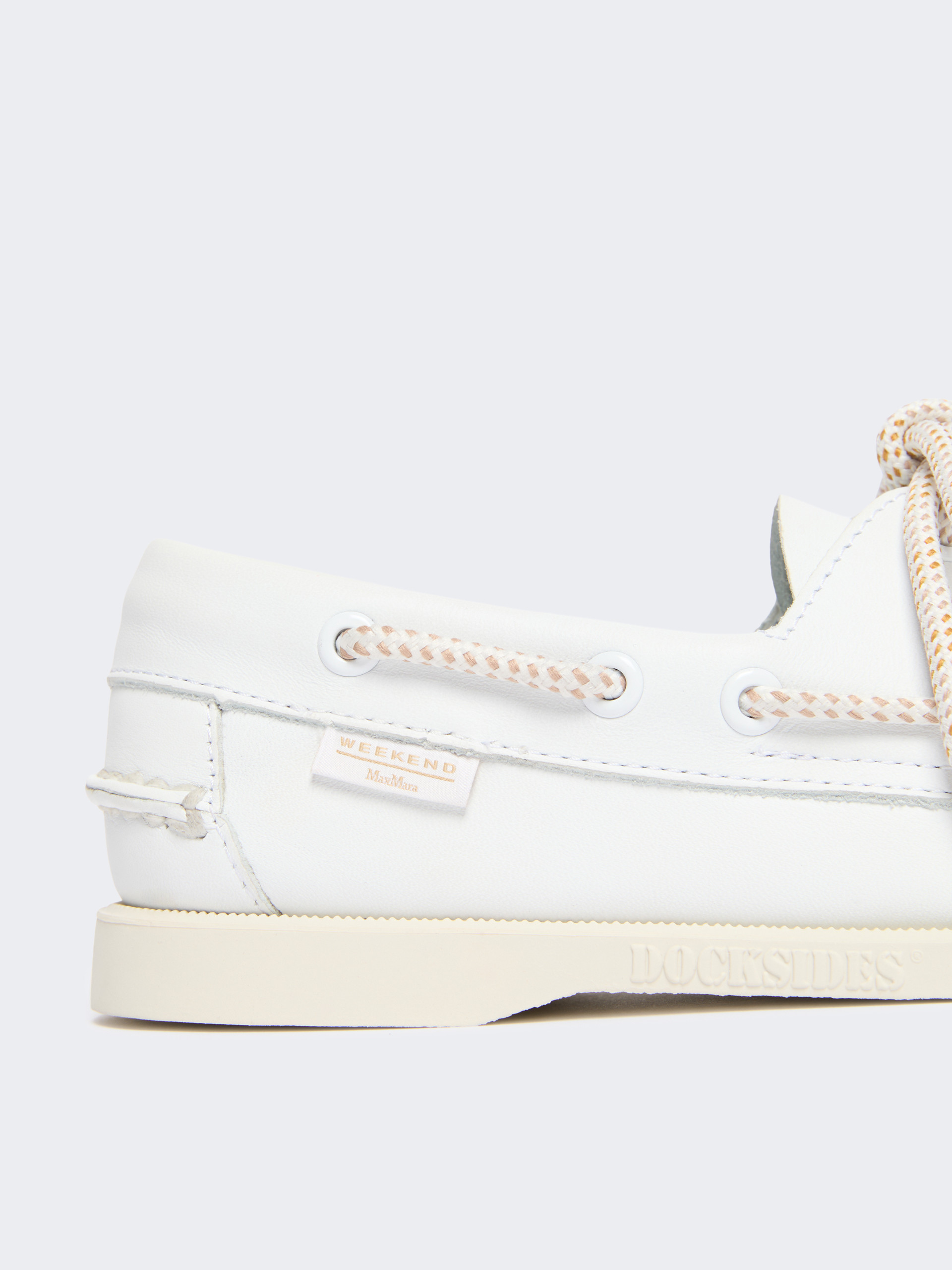 Leather boat moccasins - WHITE - Weekend Max Mara - 5