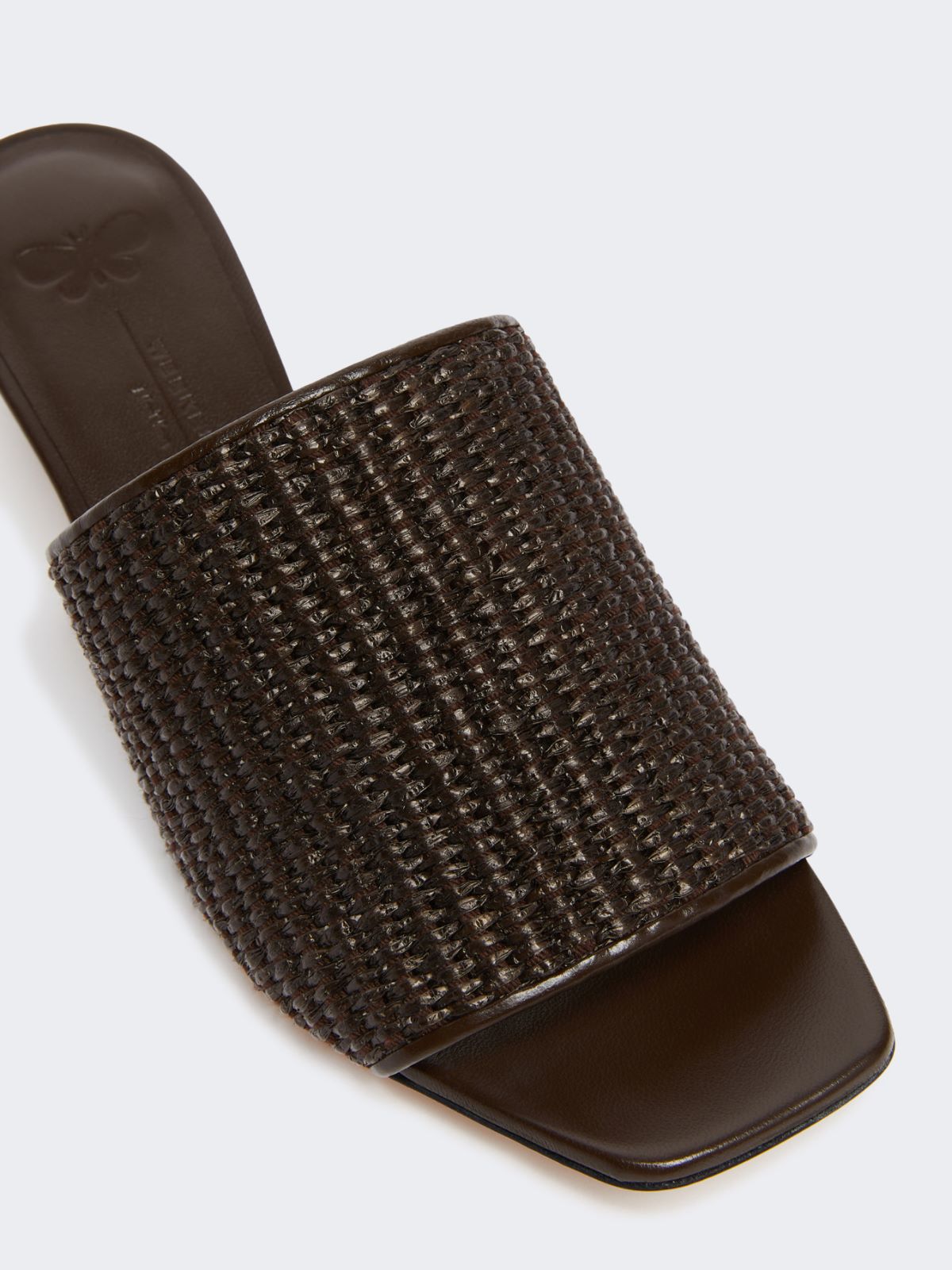 Raffia-effect mules - DARK BROWN - Weekend - 4