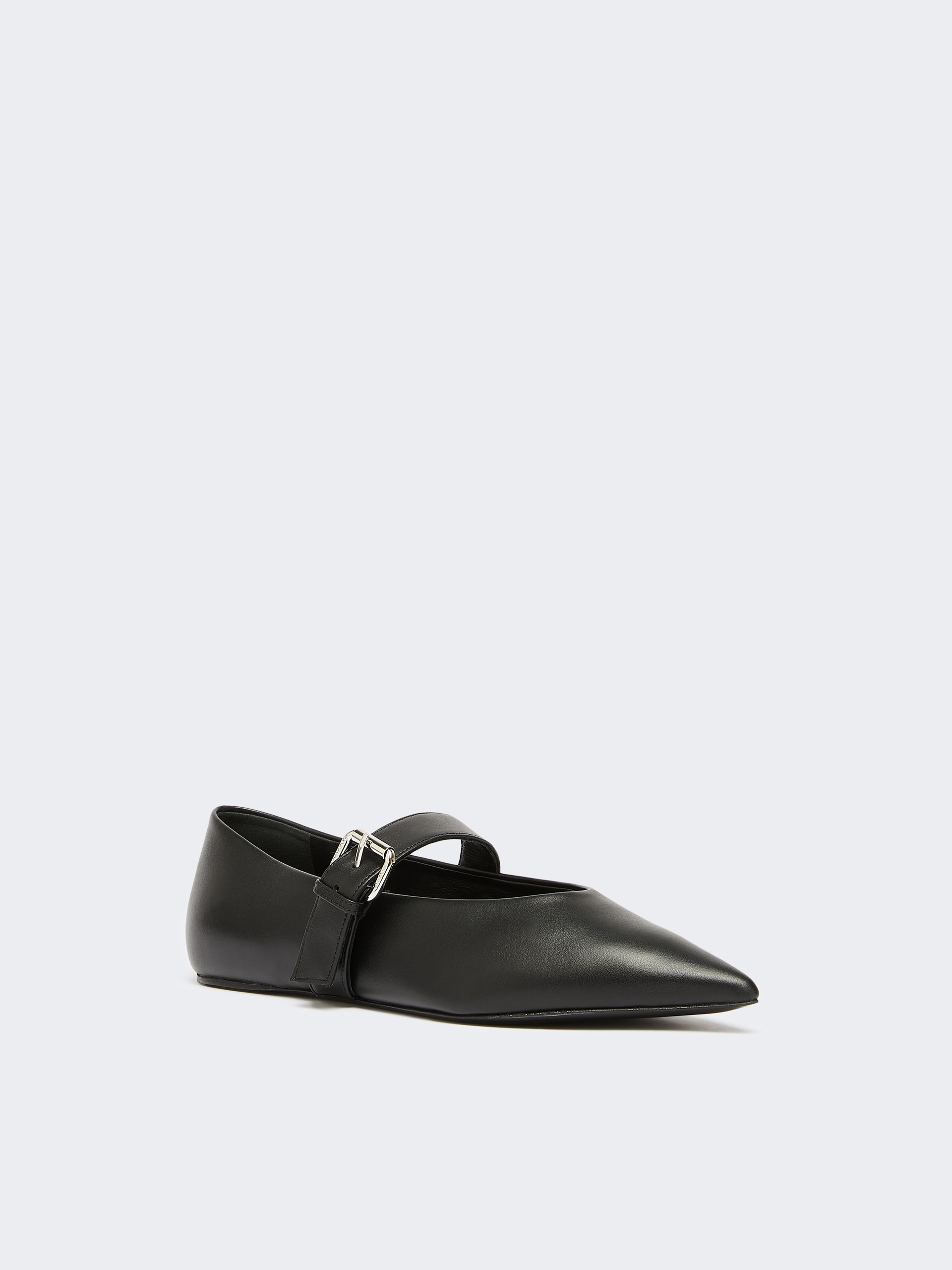 Leather pointed-toe ballet flats - BLACK - Weekend Max Mara - 2