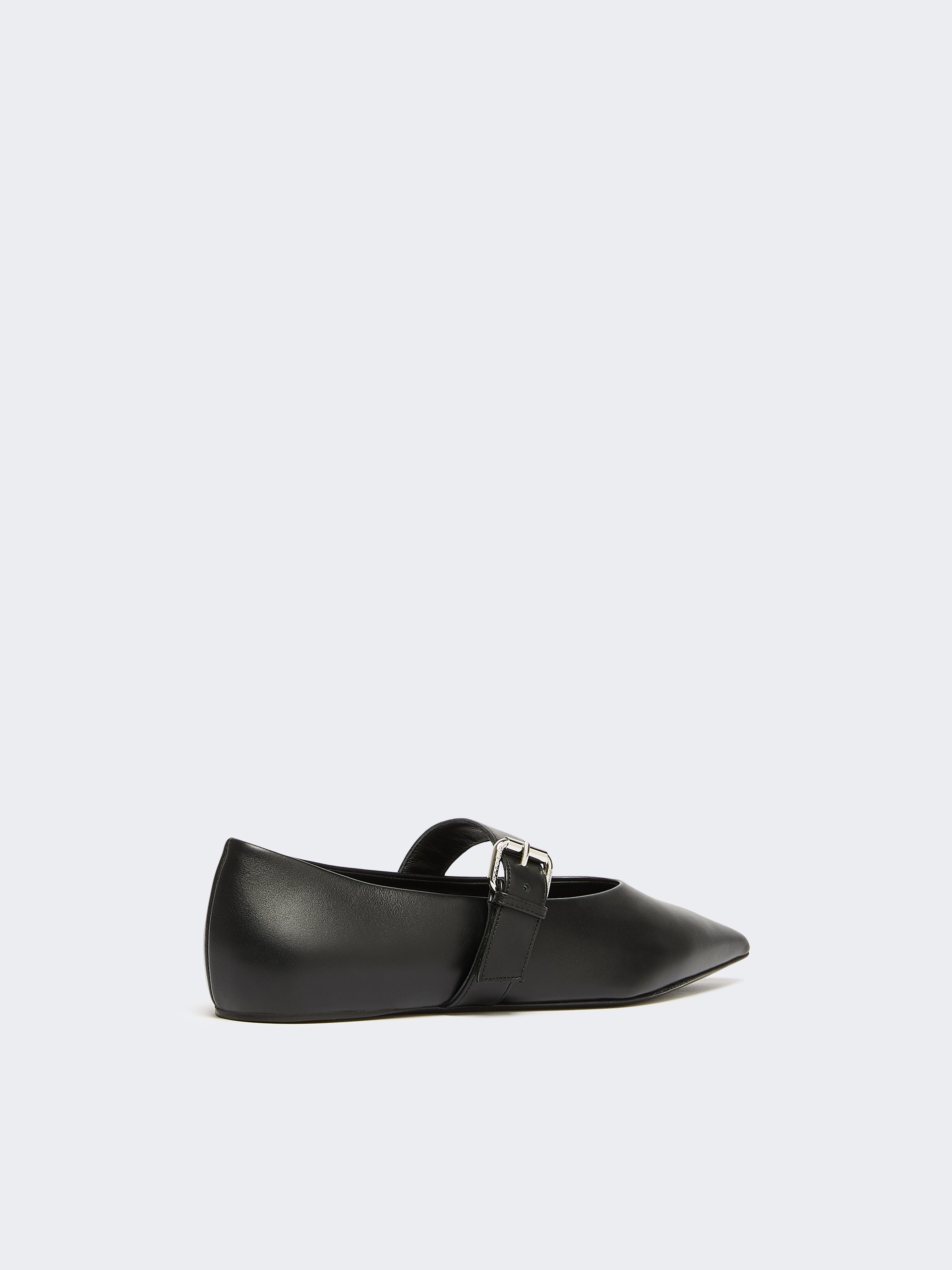 Leather pointed-toe ballet flats - BLACK - Weekend Max Mara - 3