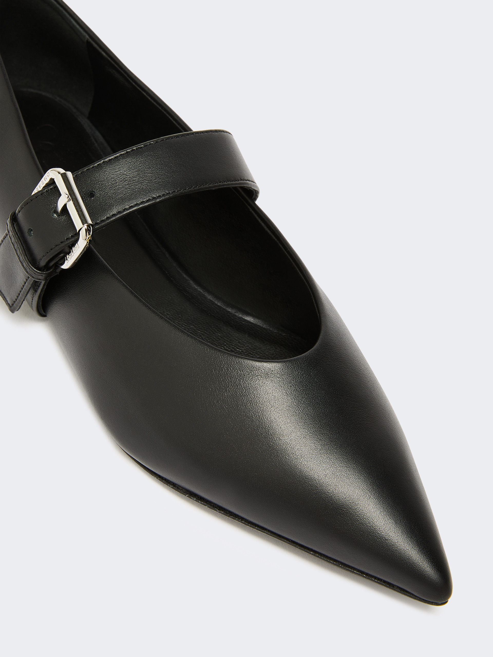 Leather pointed-toe ballet flats - BLACK - Weekend Max Mara - 4