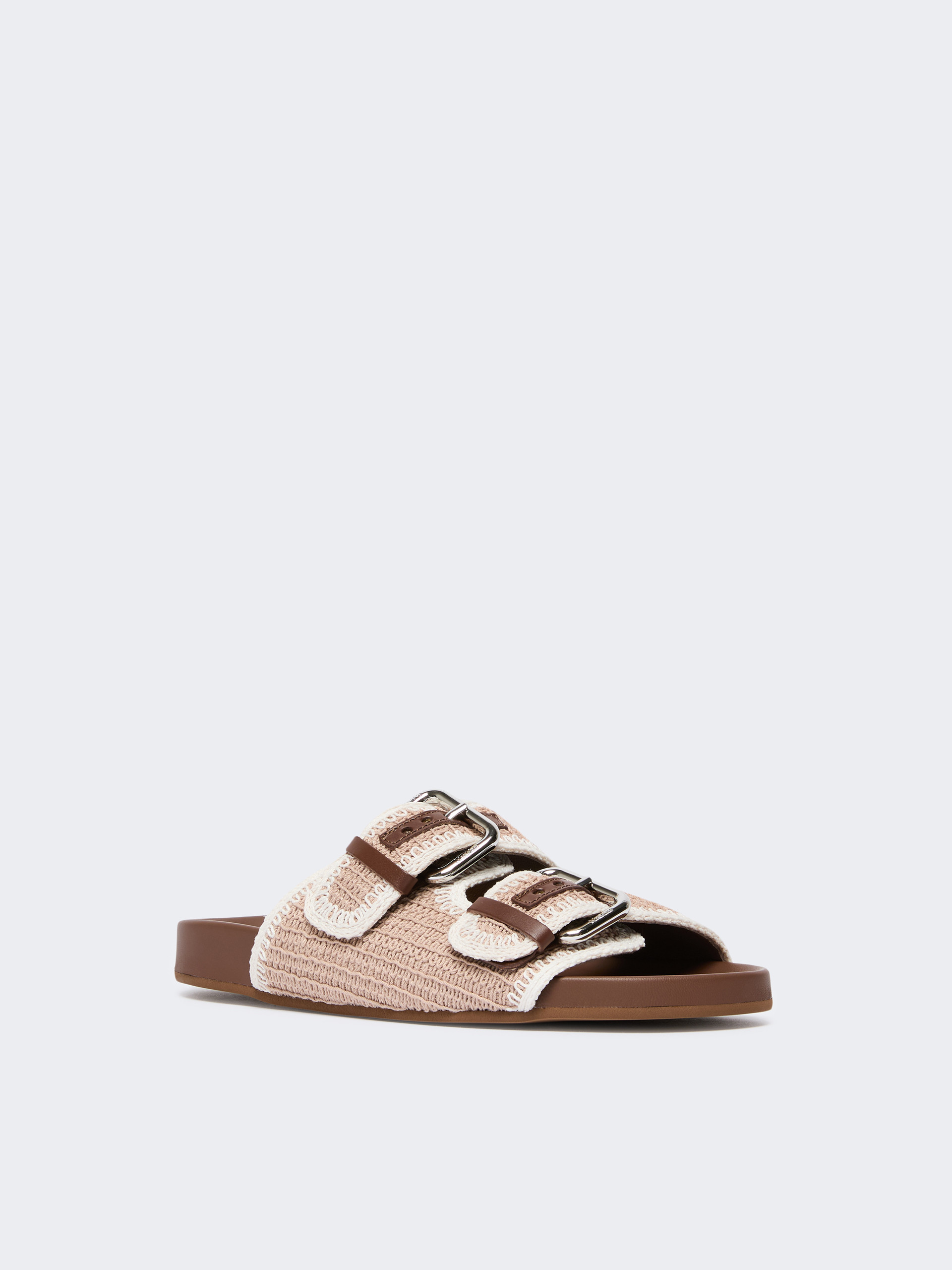Crochet cotton footbed sandal - BEIGE - Weekend Max Mara - 2