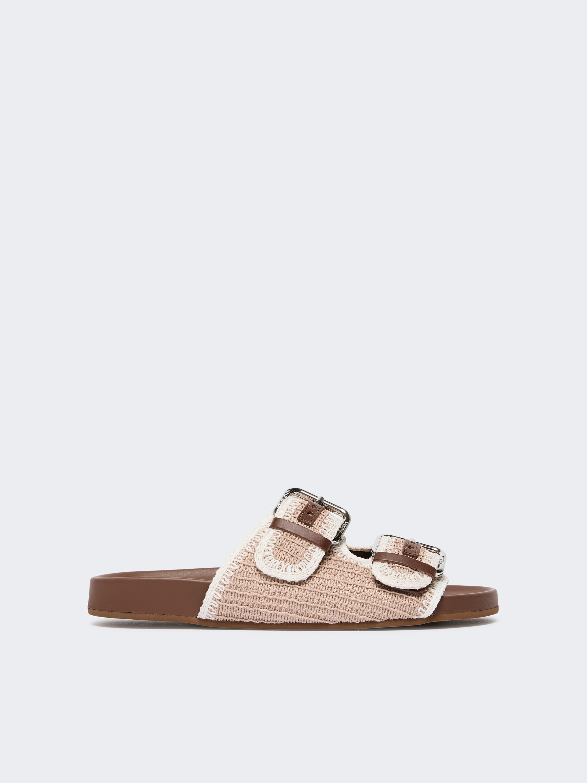 Crochet cotton footbed sandal - BEIGE - Weekend Max Mara