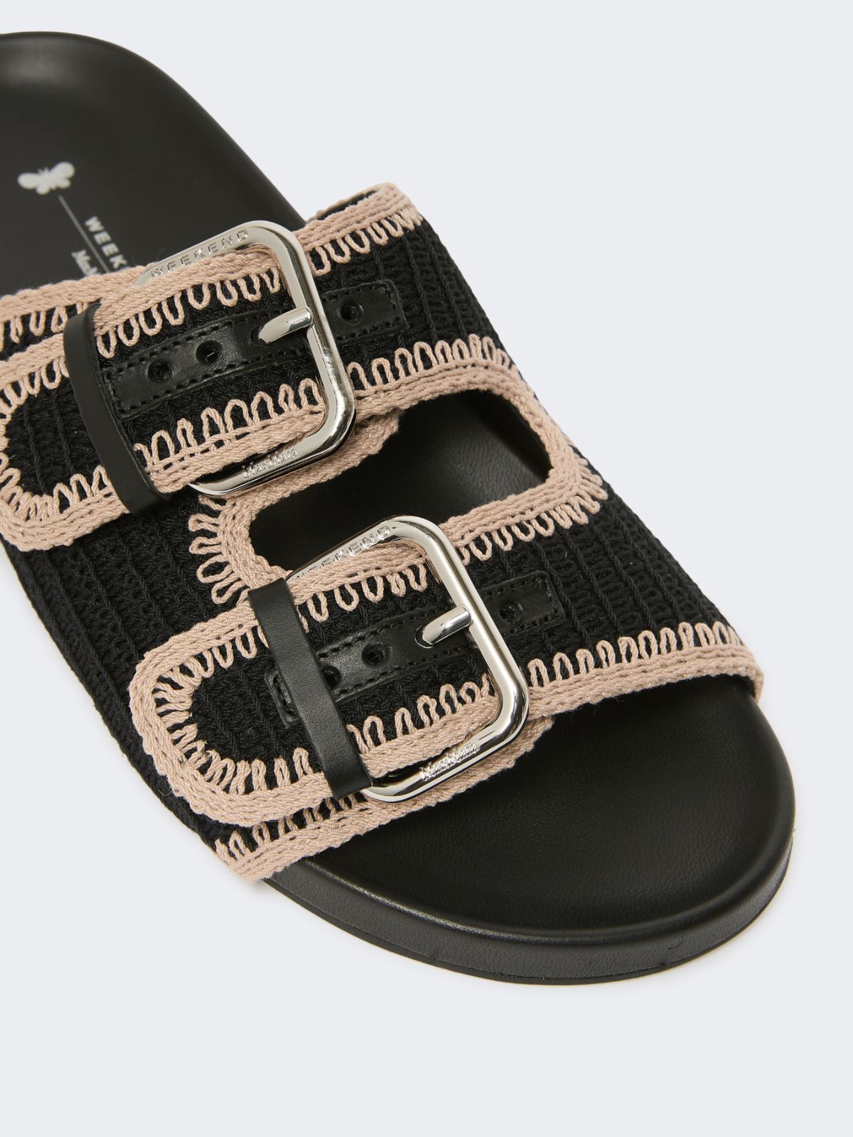 Crochet cotton footbed sandal - BLACK - Weekend - 4