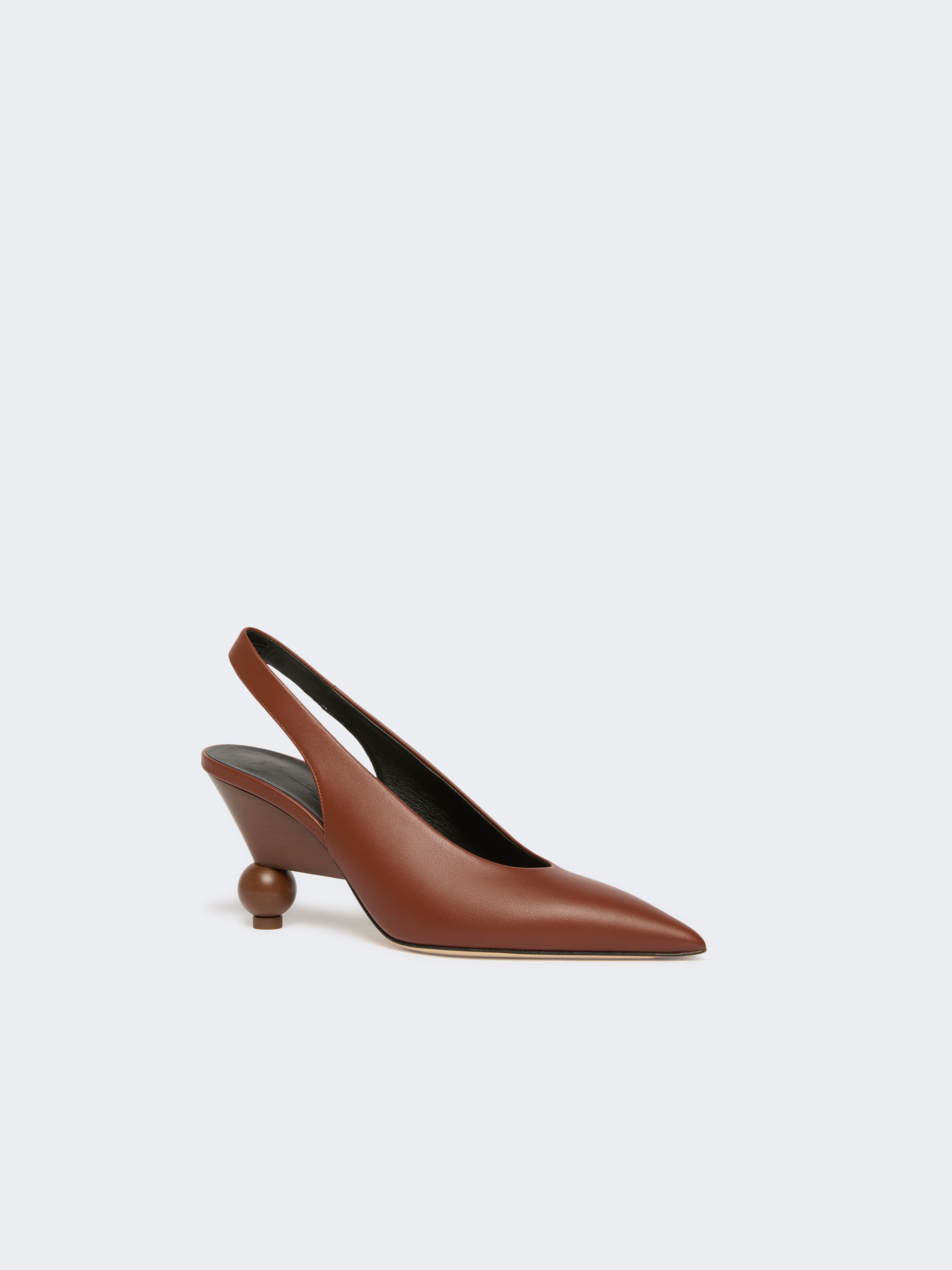 Shiny leather slingbacks - RED BROWN - Weekend Max Mara - 2
