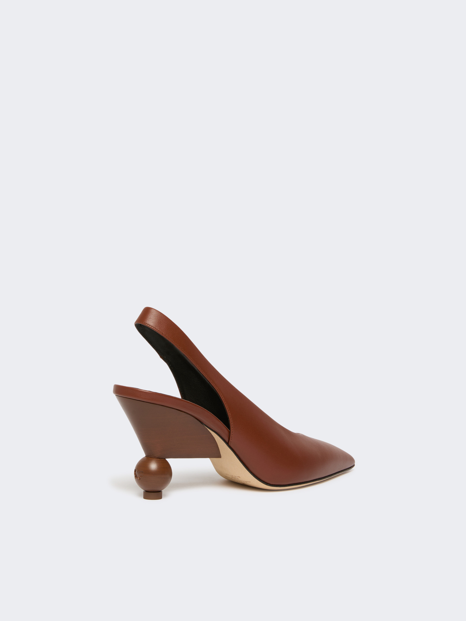 Shiny leather slingbacks - RED BROWN - Weekend Max Mara - 3