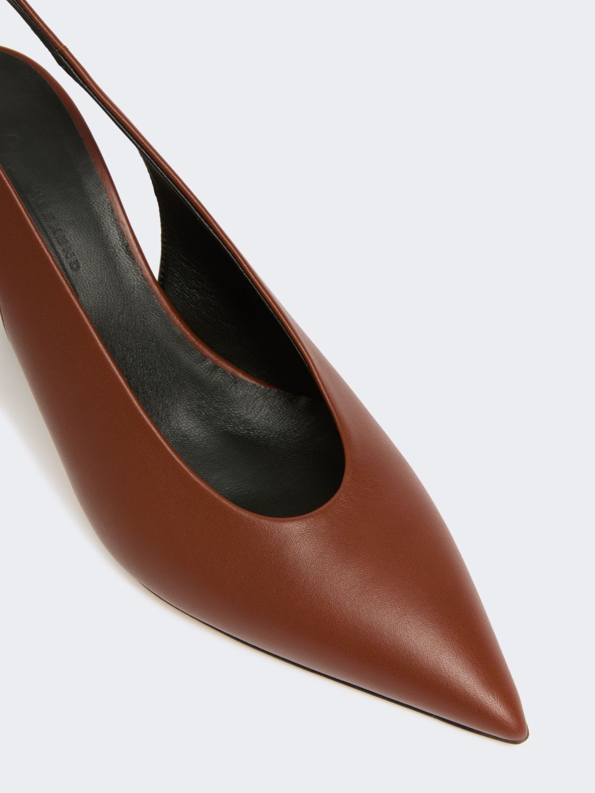 Shiny leather slingbacks - RED BROWN - Weekend - 4