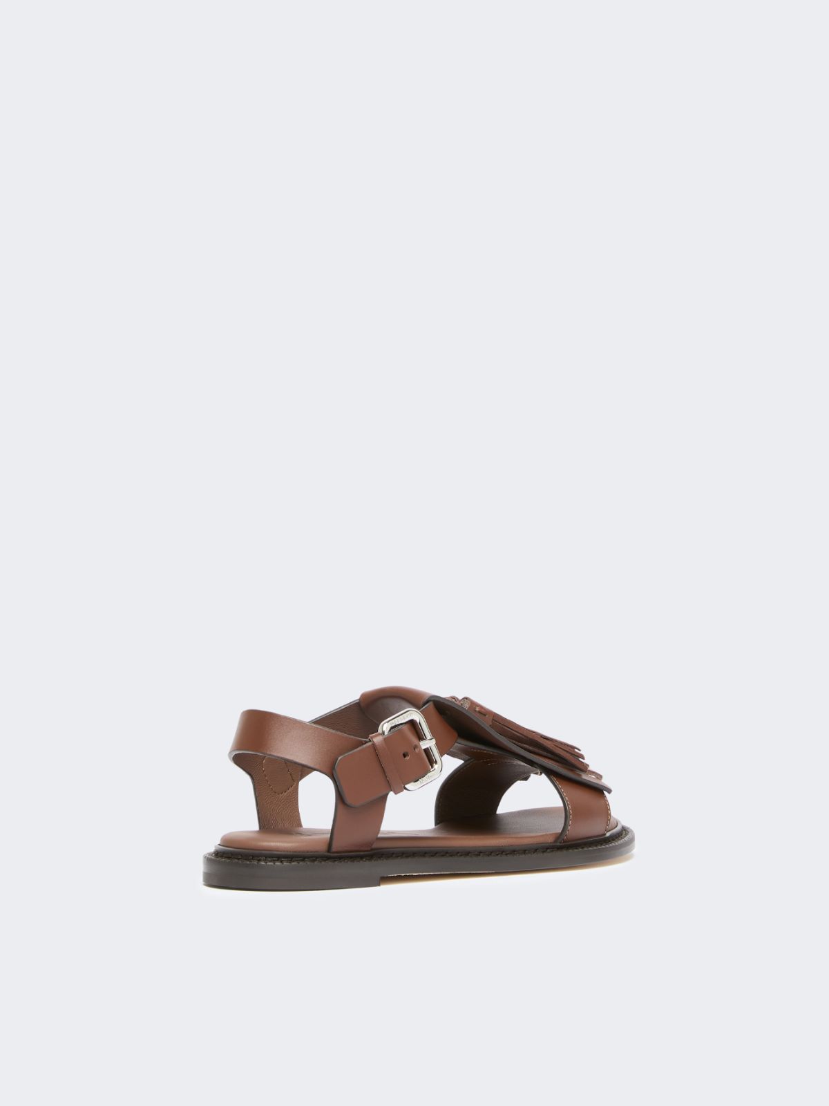 Leather sandals with tassels - BROWN - Weekend - 3