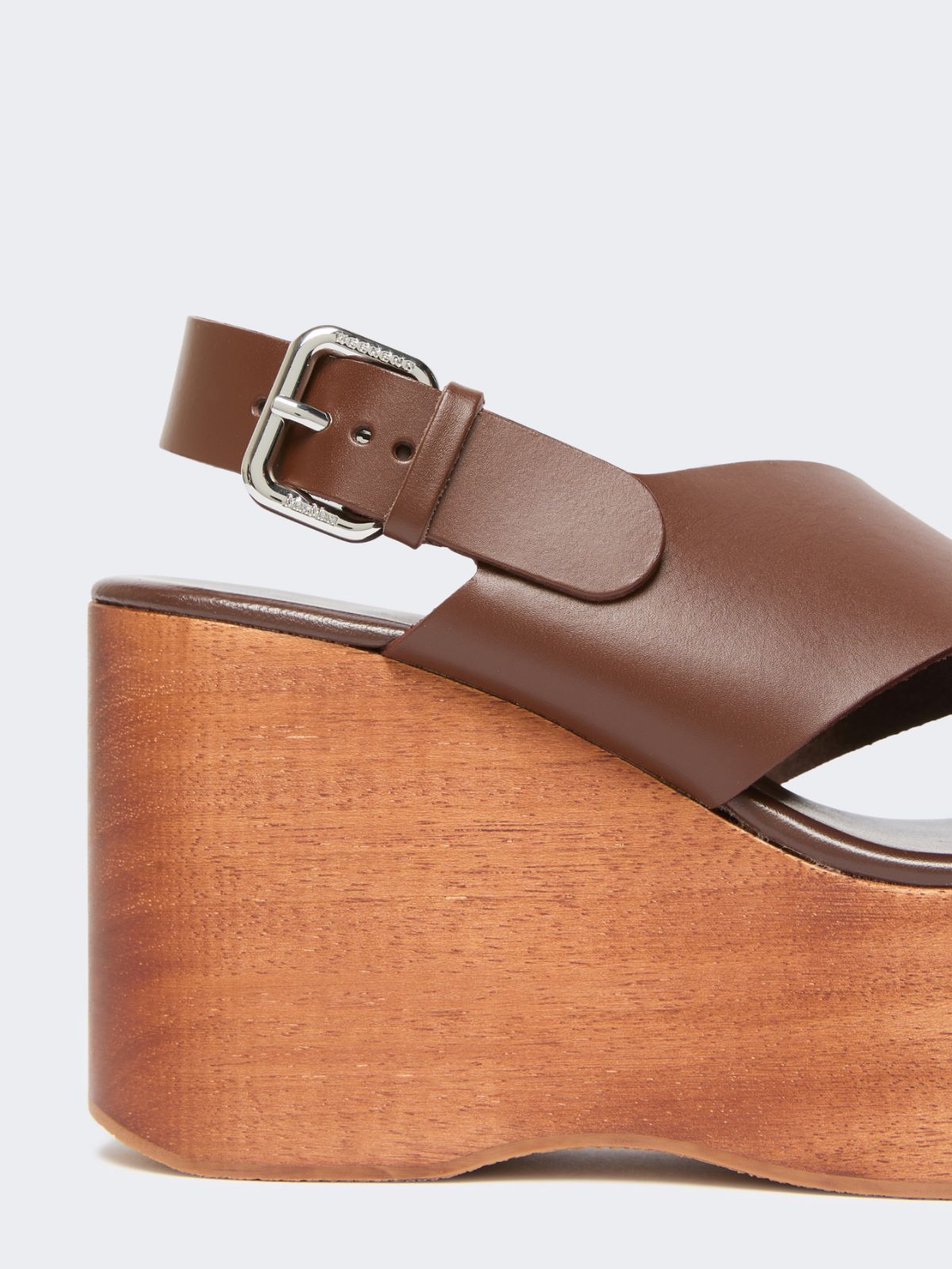 Leather wedge sandals - BROWN - Weekend - 5