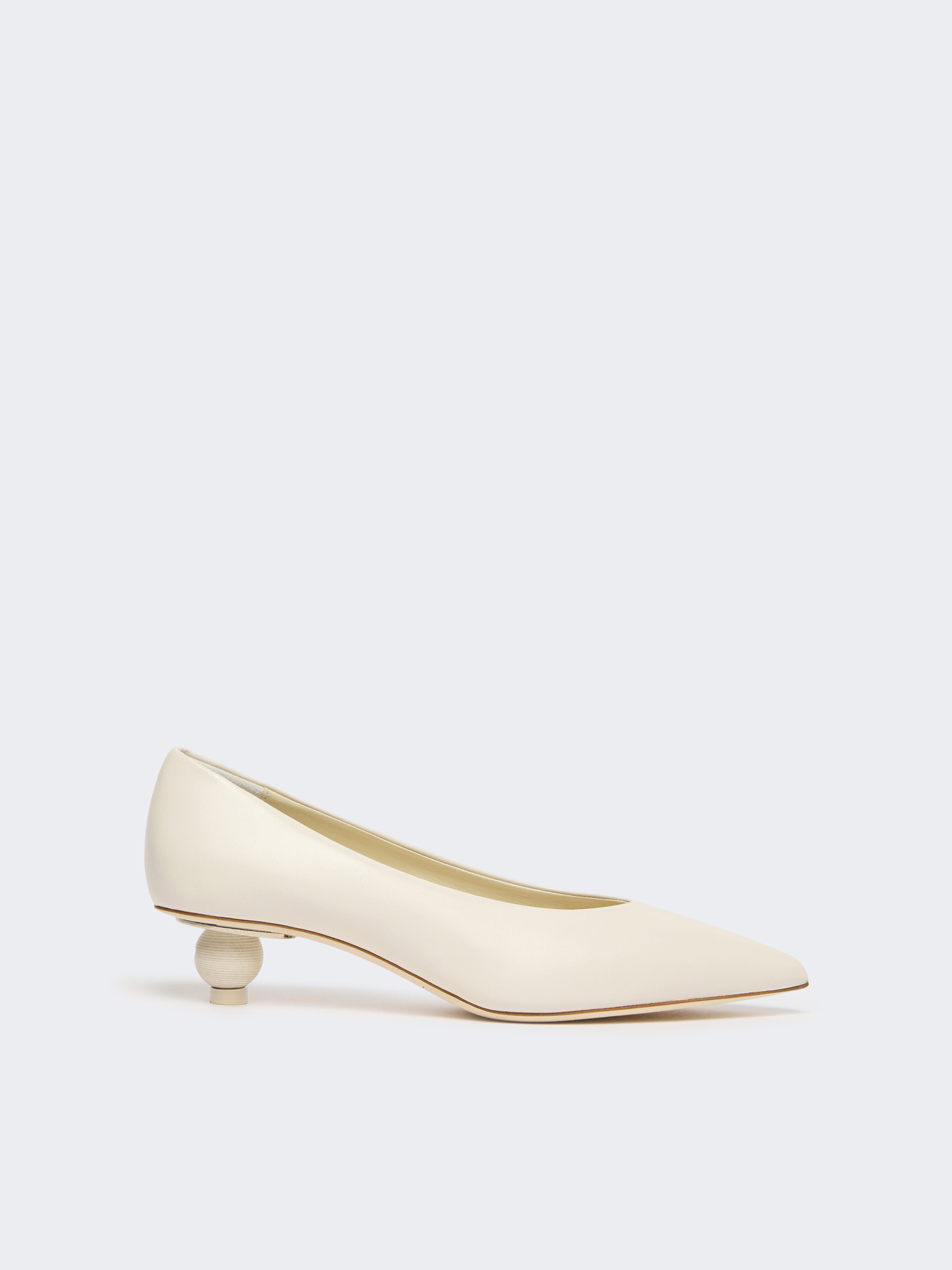 Shiny Nappa leather pumps - IVORY - Weekend Max Mara