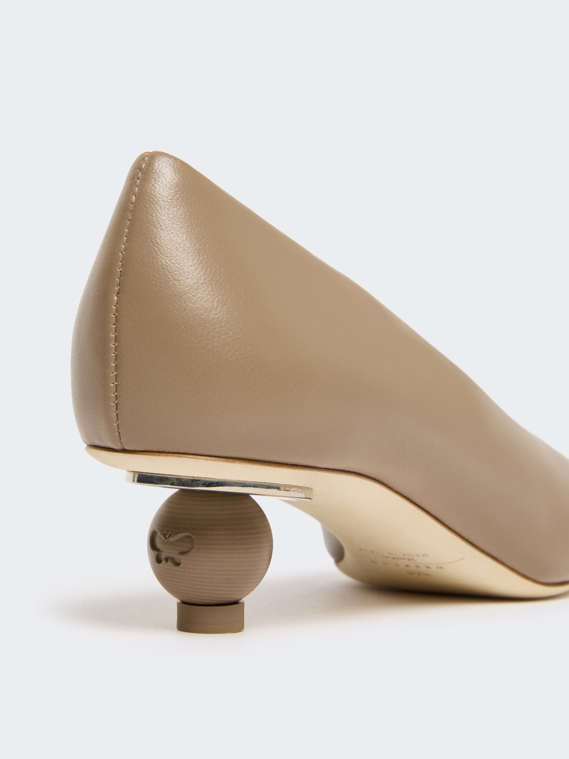 Shiny Nappa leather pumps - MUD - Weekend Max Mara - 5