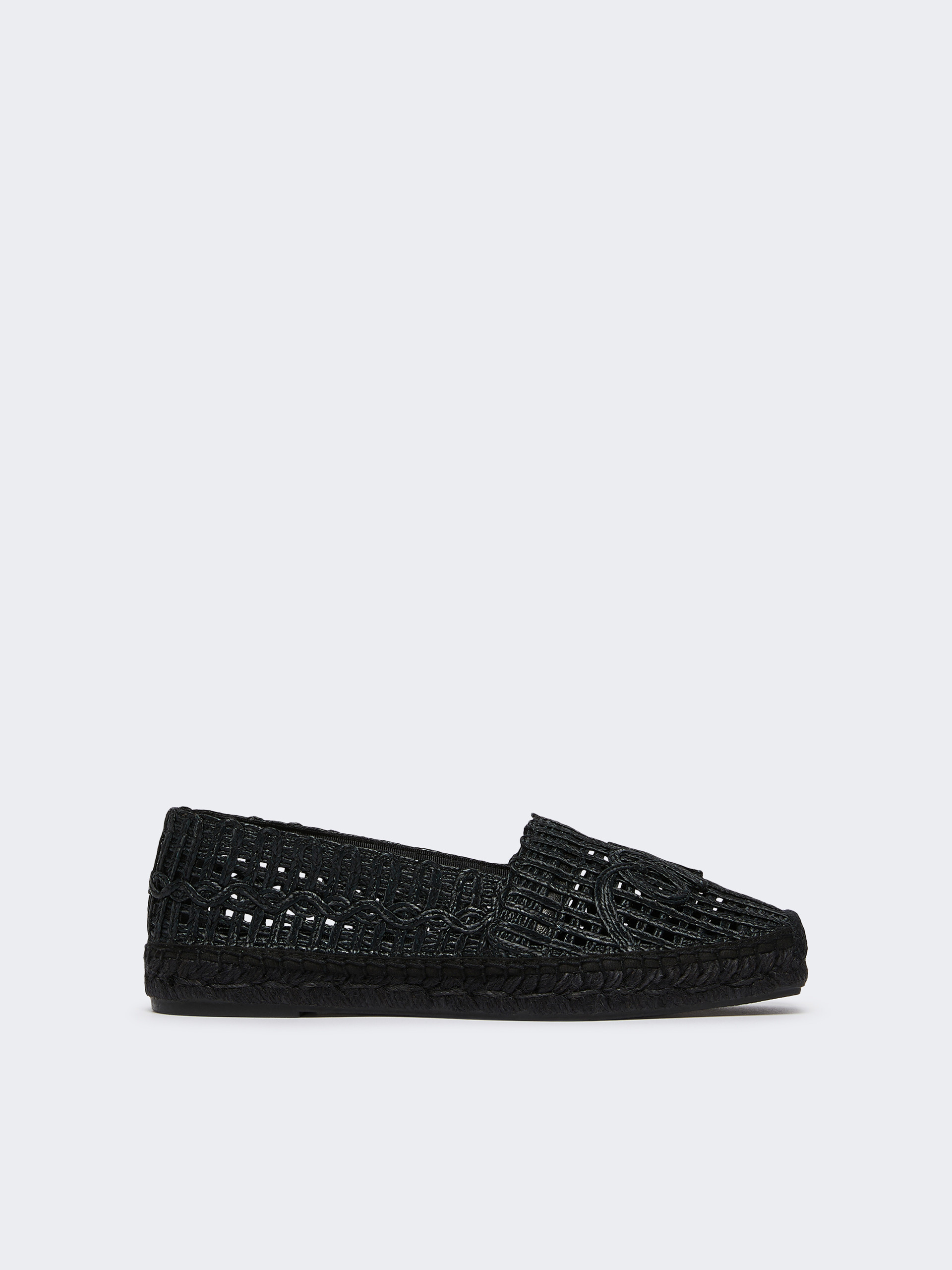 Raffia-effect espadrilles - BLACK - Weekend Max Mara