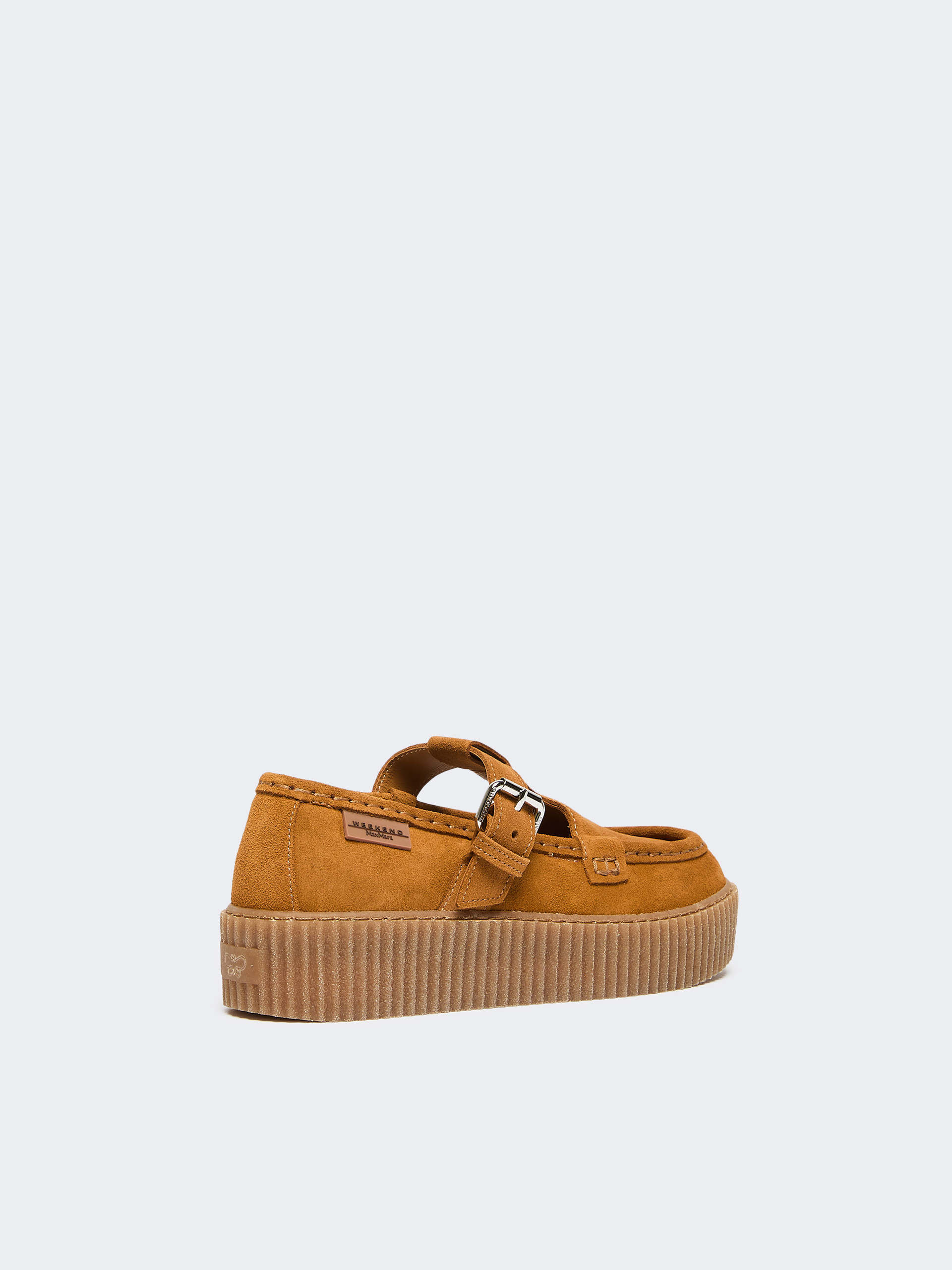 Split leather Mary Jane moccasins - RED BROWN - Weekend Max Mara - 3