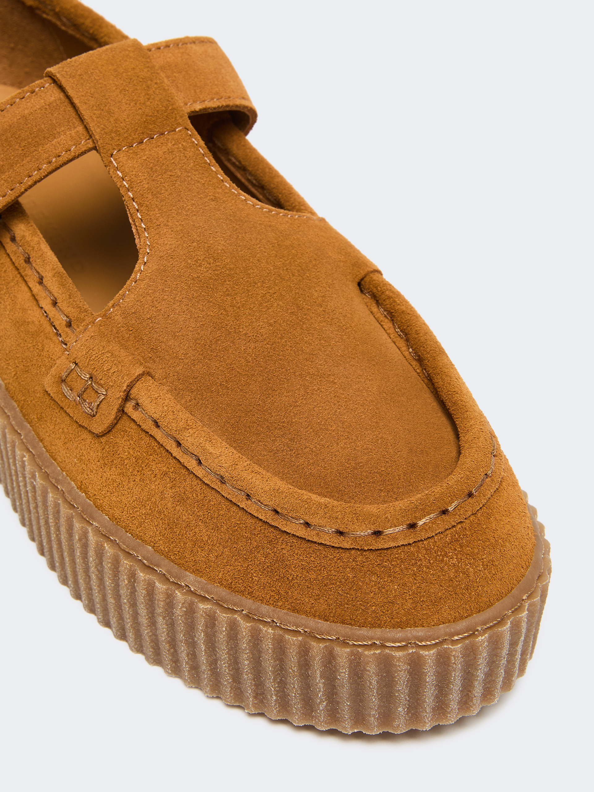 Split leather Mary Jane moccasins - RED BROWN - Weekend Max Mara - 4