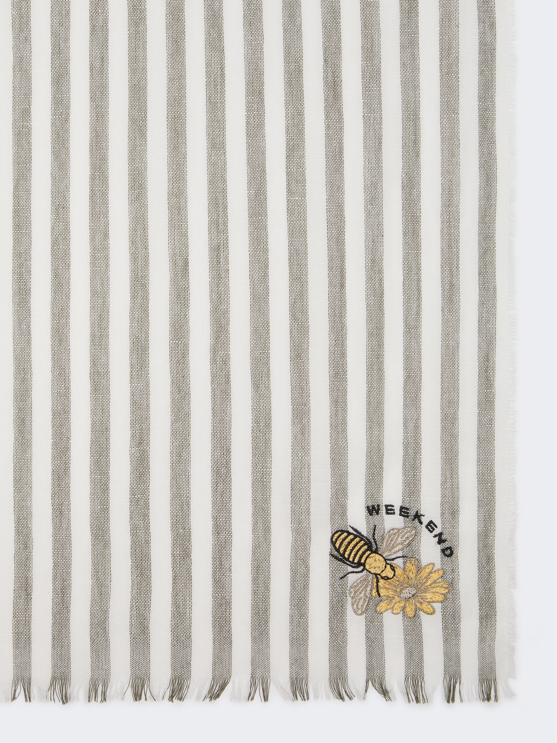 Stole in linen and cotton - KAKI - Weekend Max Mara - 2