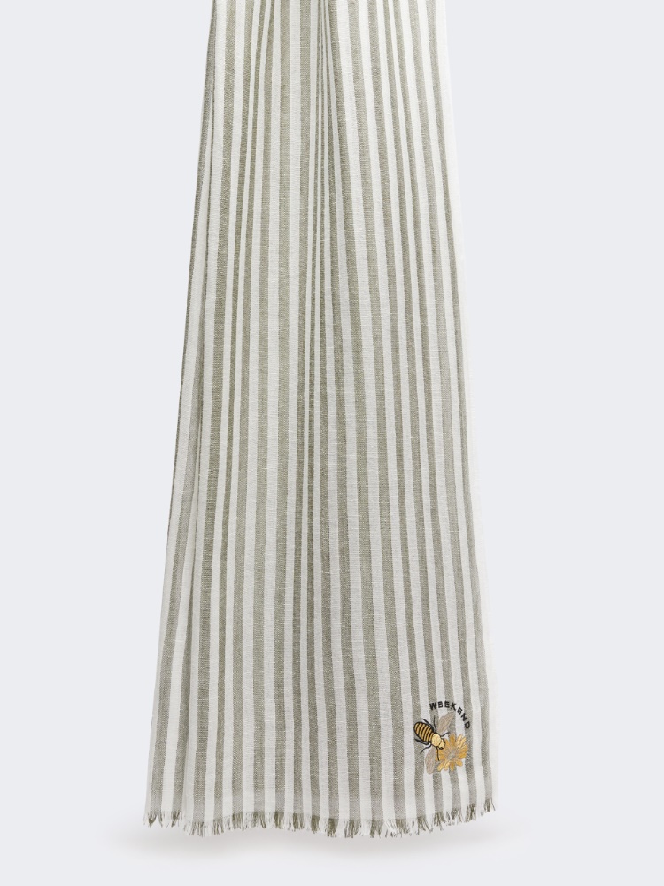 Stole in linen and cotton - KAKI - Weekend